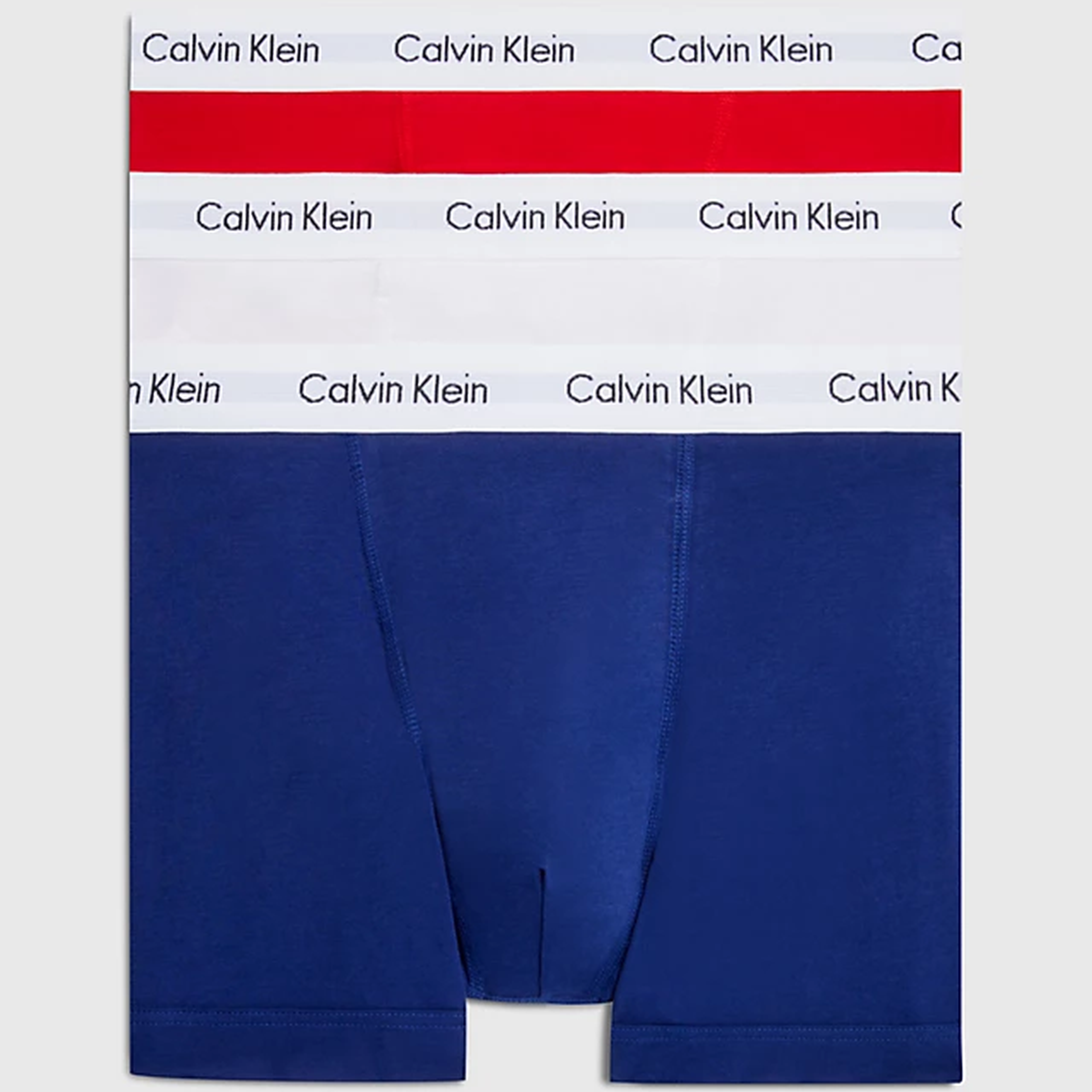 Calvin Klein 3'lü Pack Erkek Lacivert/Beyaz/Kırmızı Boxer