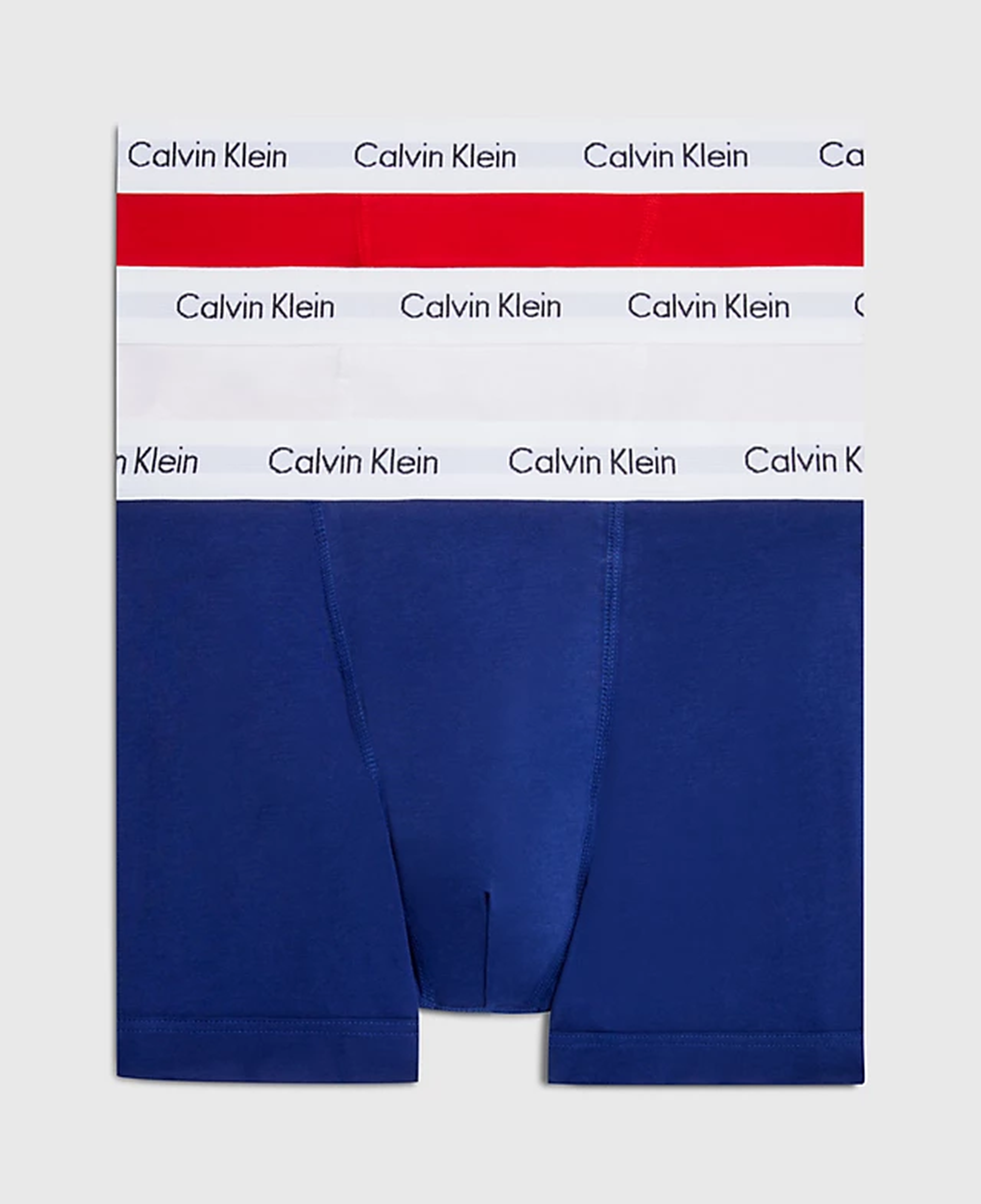 Calvin Klein 3'lü Pack Erkek Lacivert/Beyaz/Kırmızı Boxer