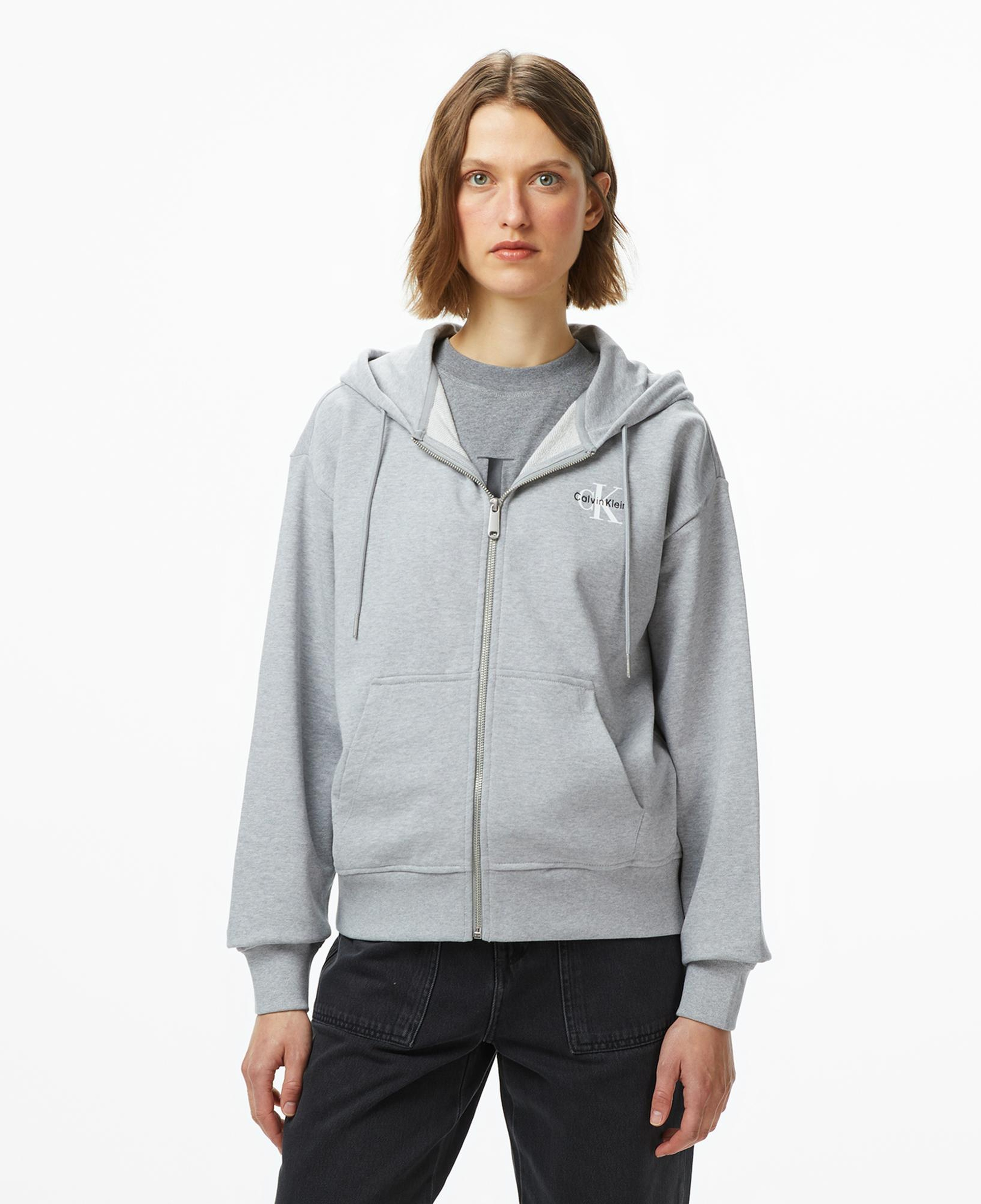 Calvin Klein Monologo Kadın Gri Sweatshirt