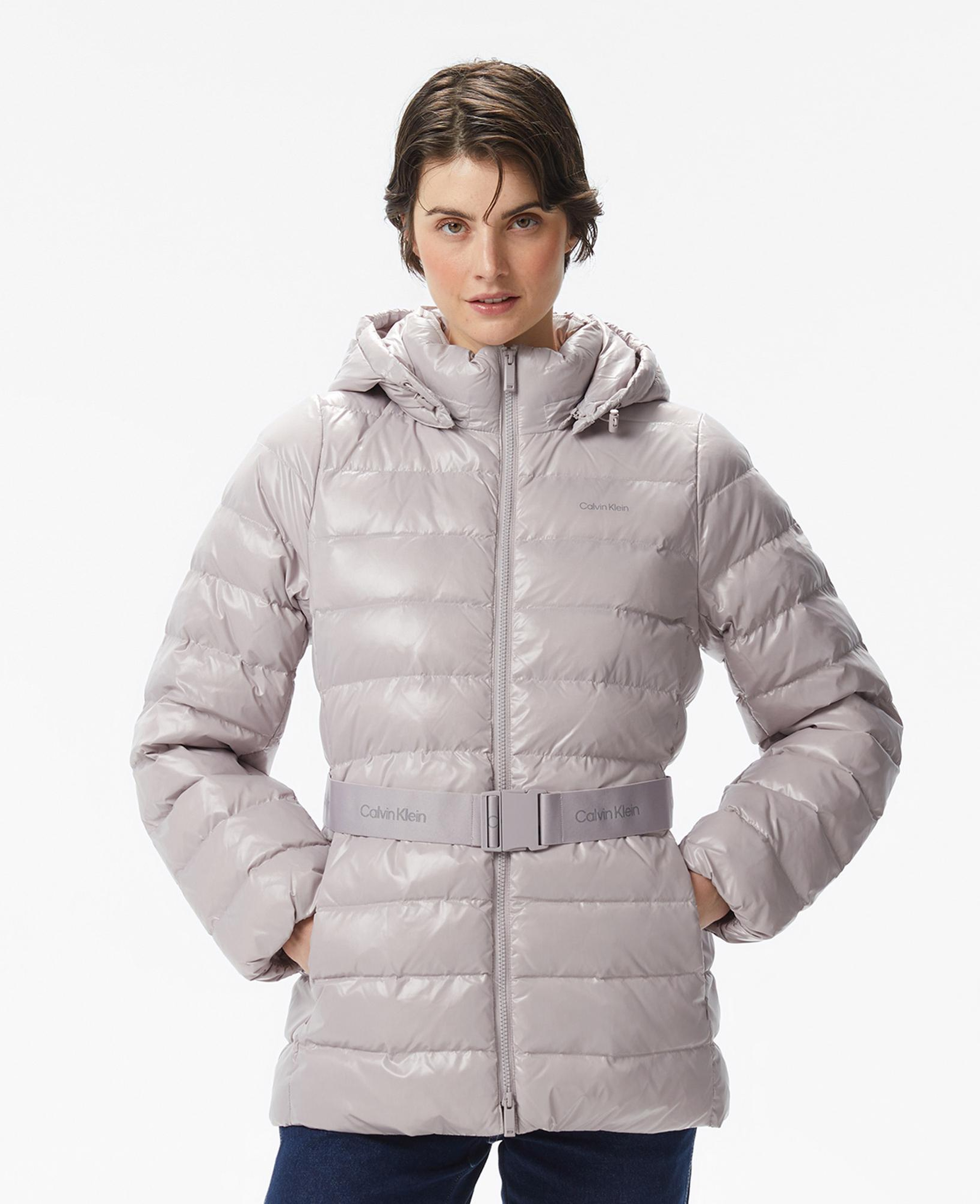 Calvin Klein Belted Lightweight Puffer Kadın Gri Mont