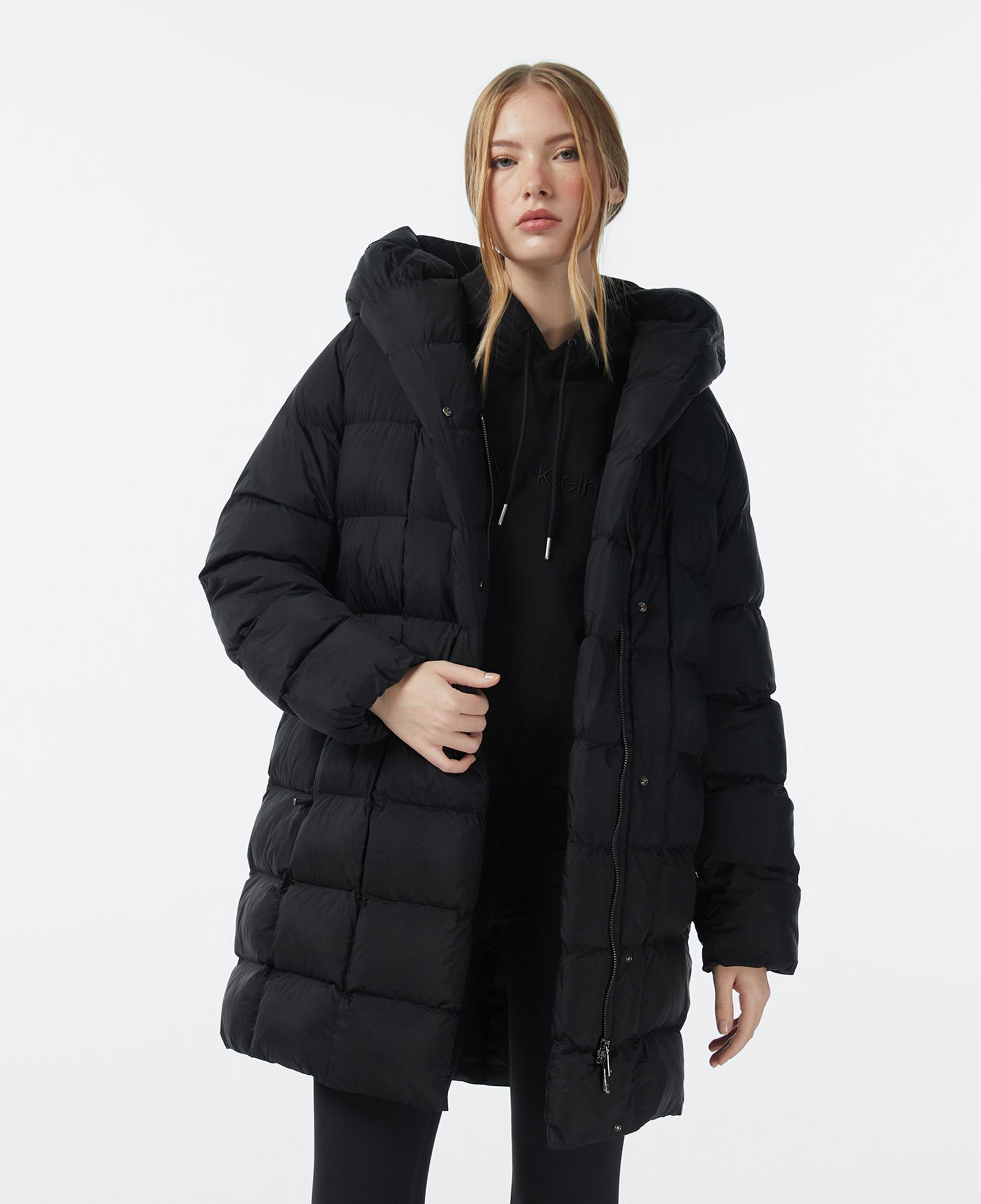 Calvin Klein Shine Wrap Puffer Kadın Siyah Mont