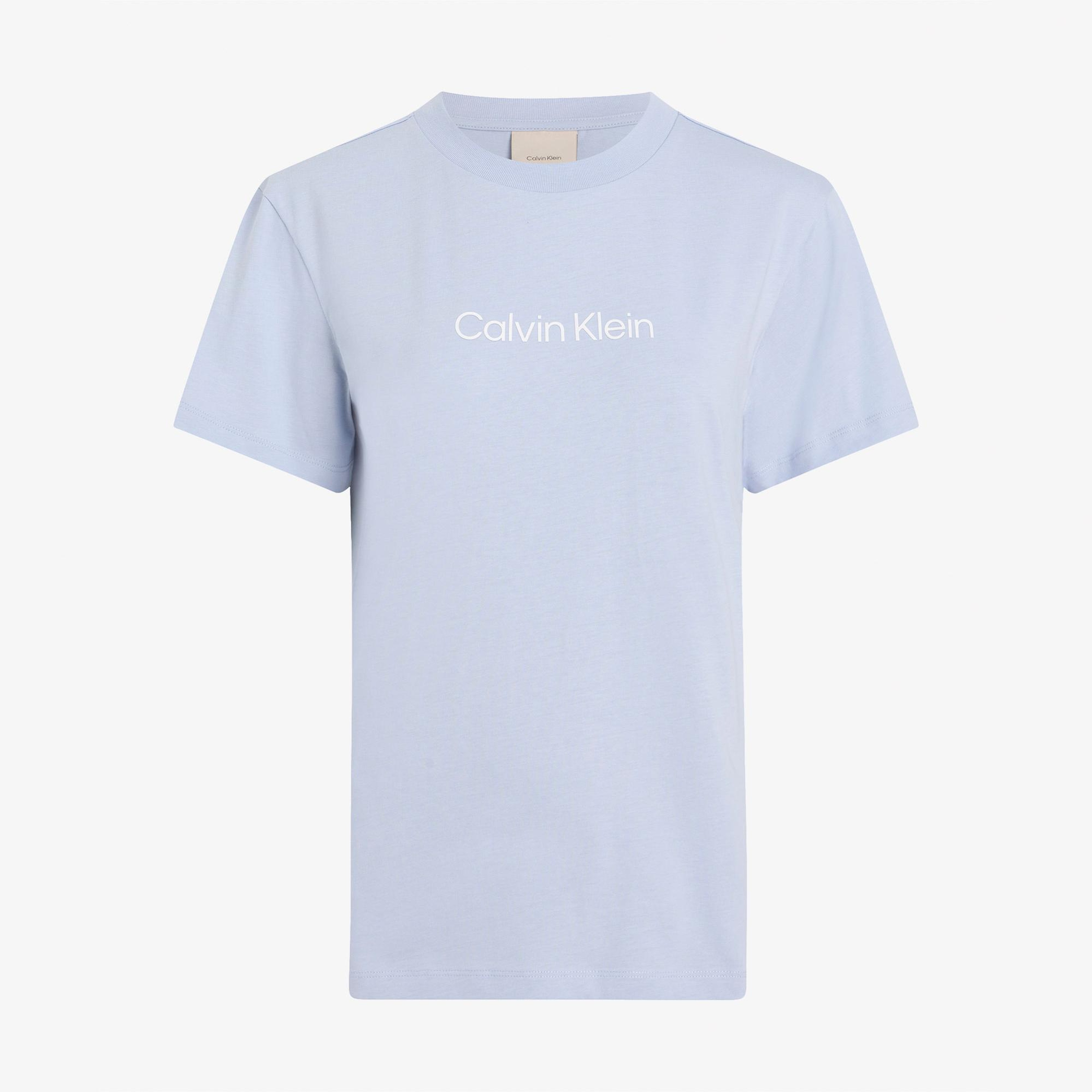 Calvin Klein Hero Logo Regular Kadın Mavi T-Shirt