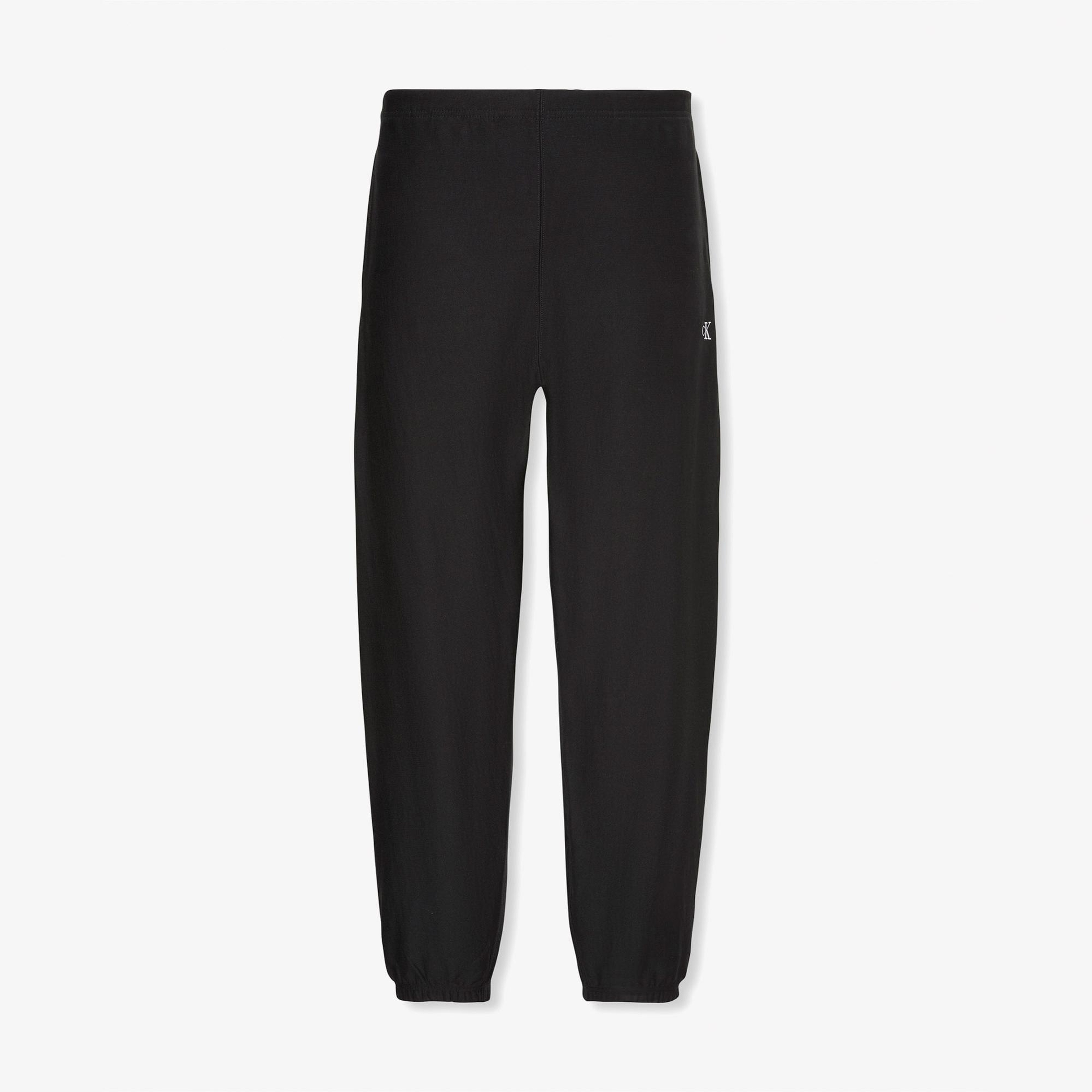 Calvin Klein Premium Terry Monogram Jogger Erkek Siyah Eşofman Altı