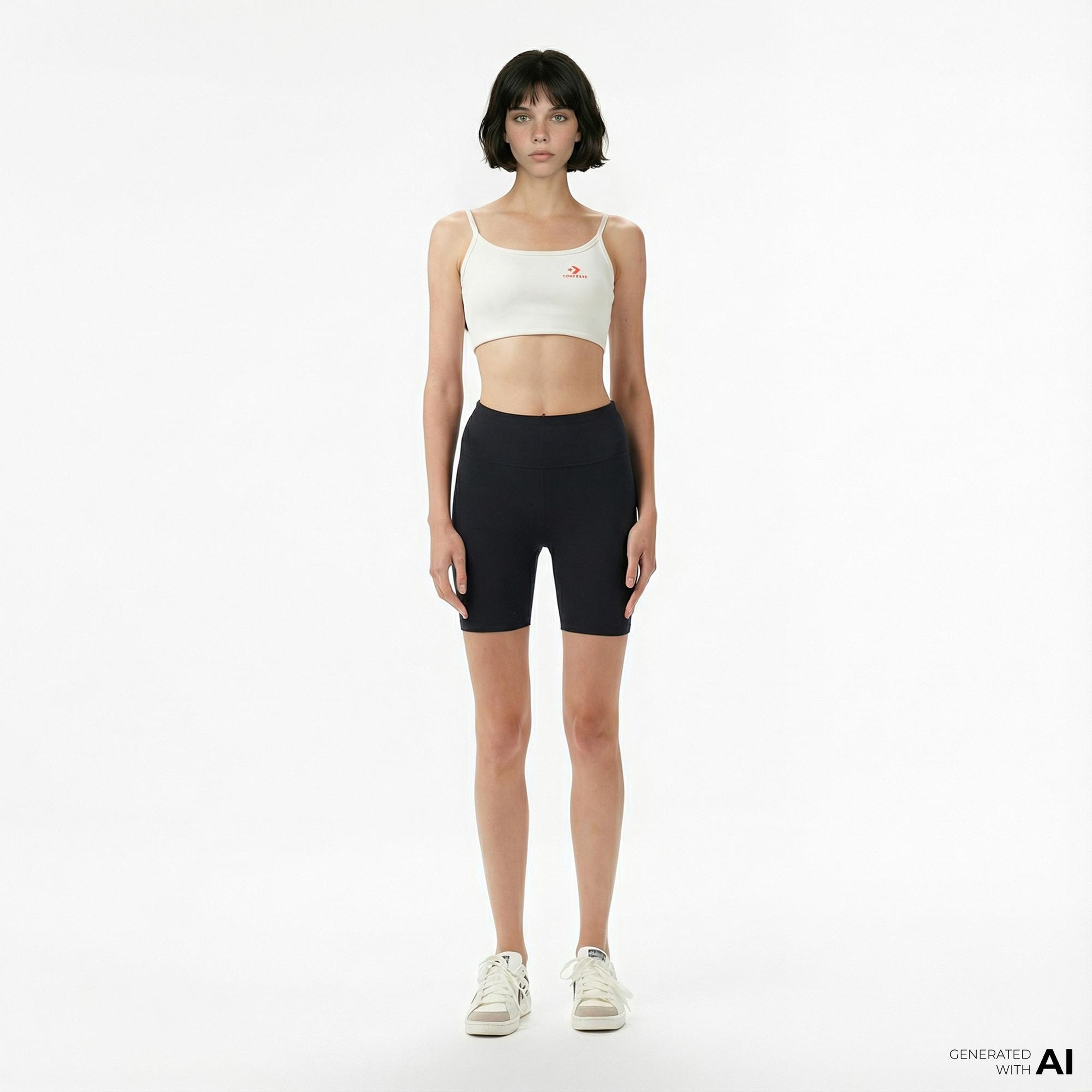 Converse Star Chevron Baskılı Kadın Beyaz T-Shirt