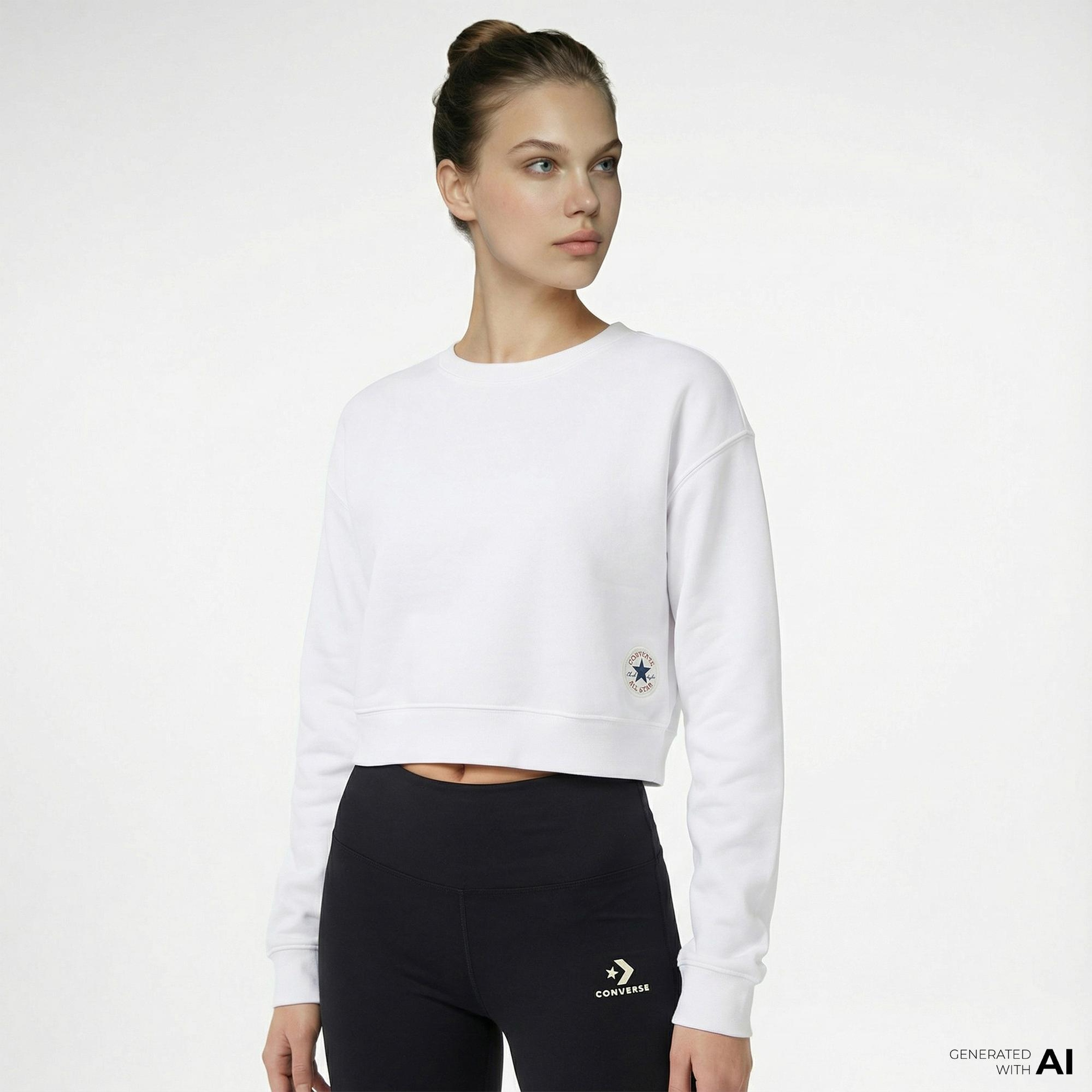 Converse Kadın Beyaz Sweatshirt