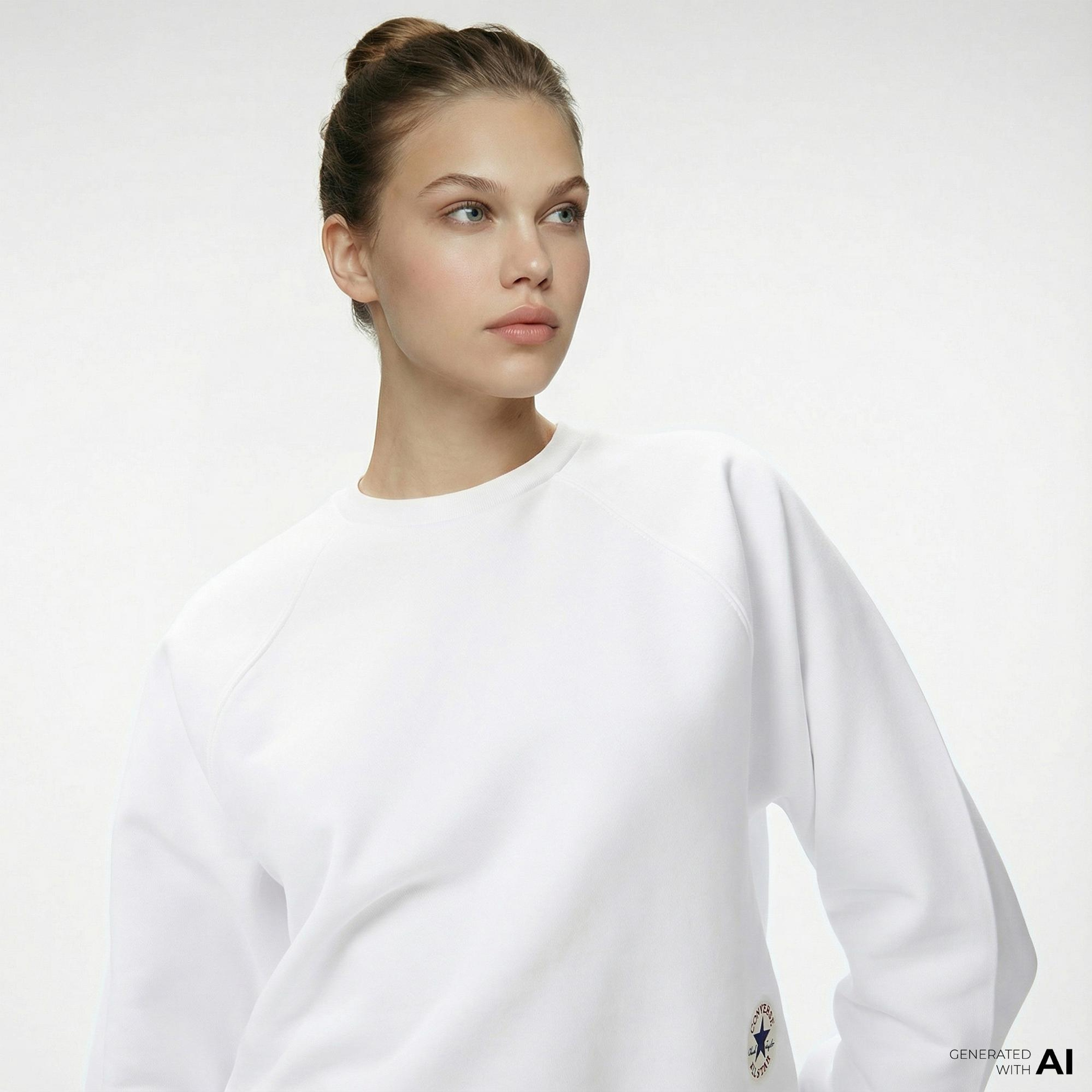 Converse Kadın Beyaz Sweatshirt