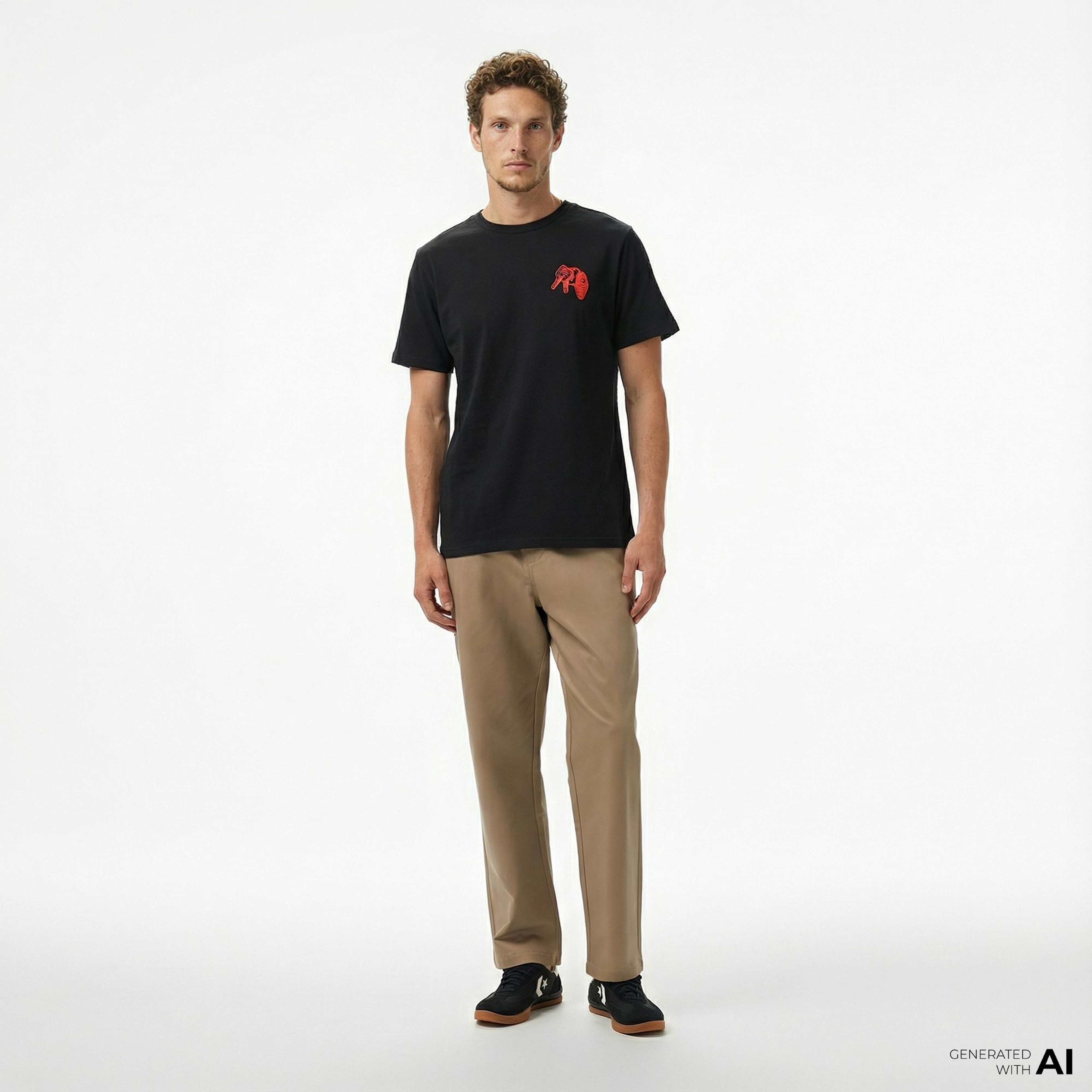 Converse Erkek Baskılı Bej Pantolon