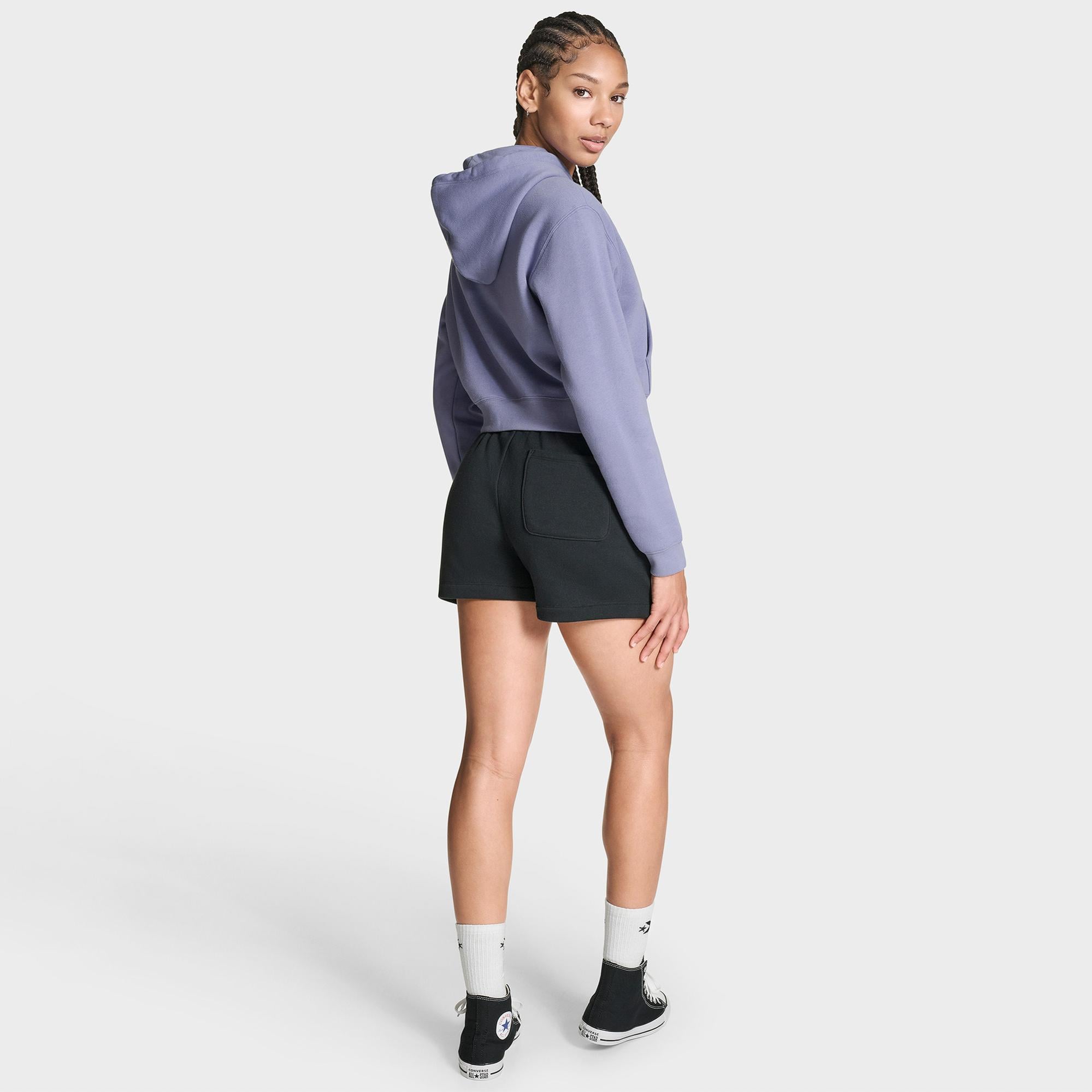 Converse Kadın Mor Crop Hoodie