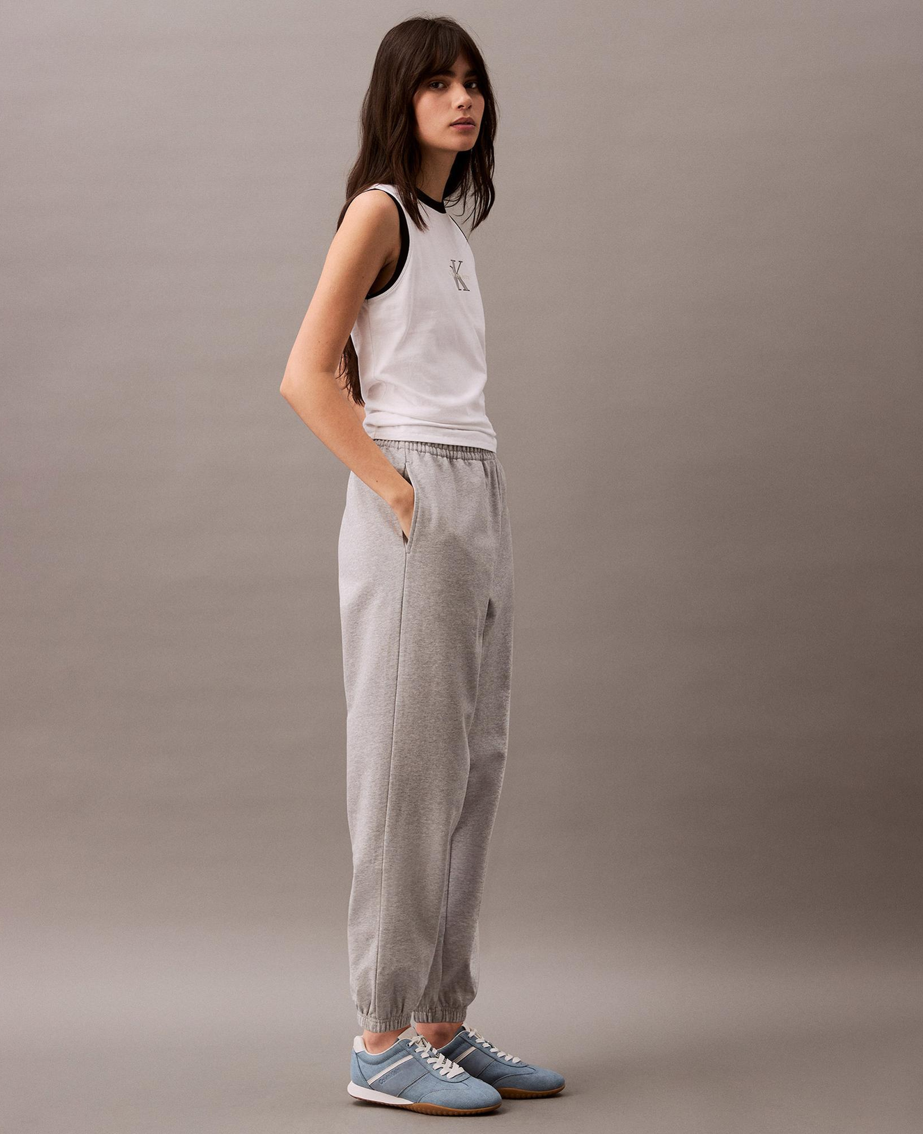 Calvin Klein Monologo French Terry Jogger Kadın Gri Eşofman Altı