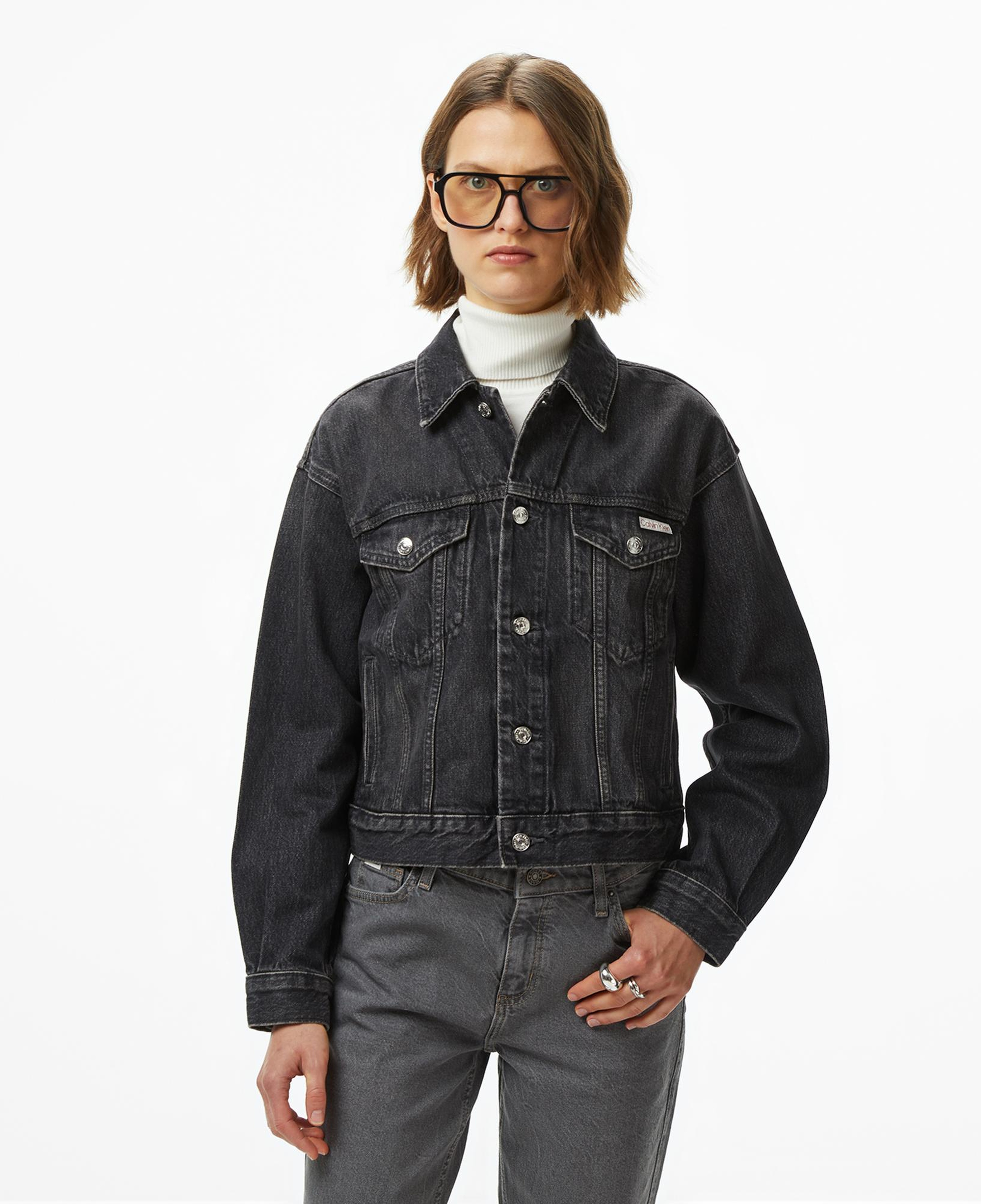 Calvin Klein 90S Trucker Fog Kadın Siyah Ceket