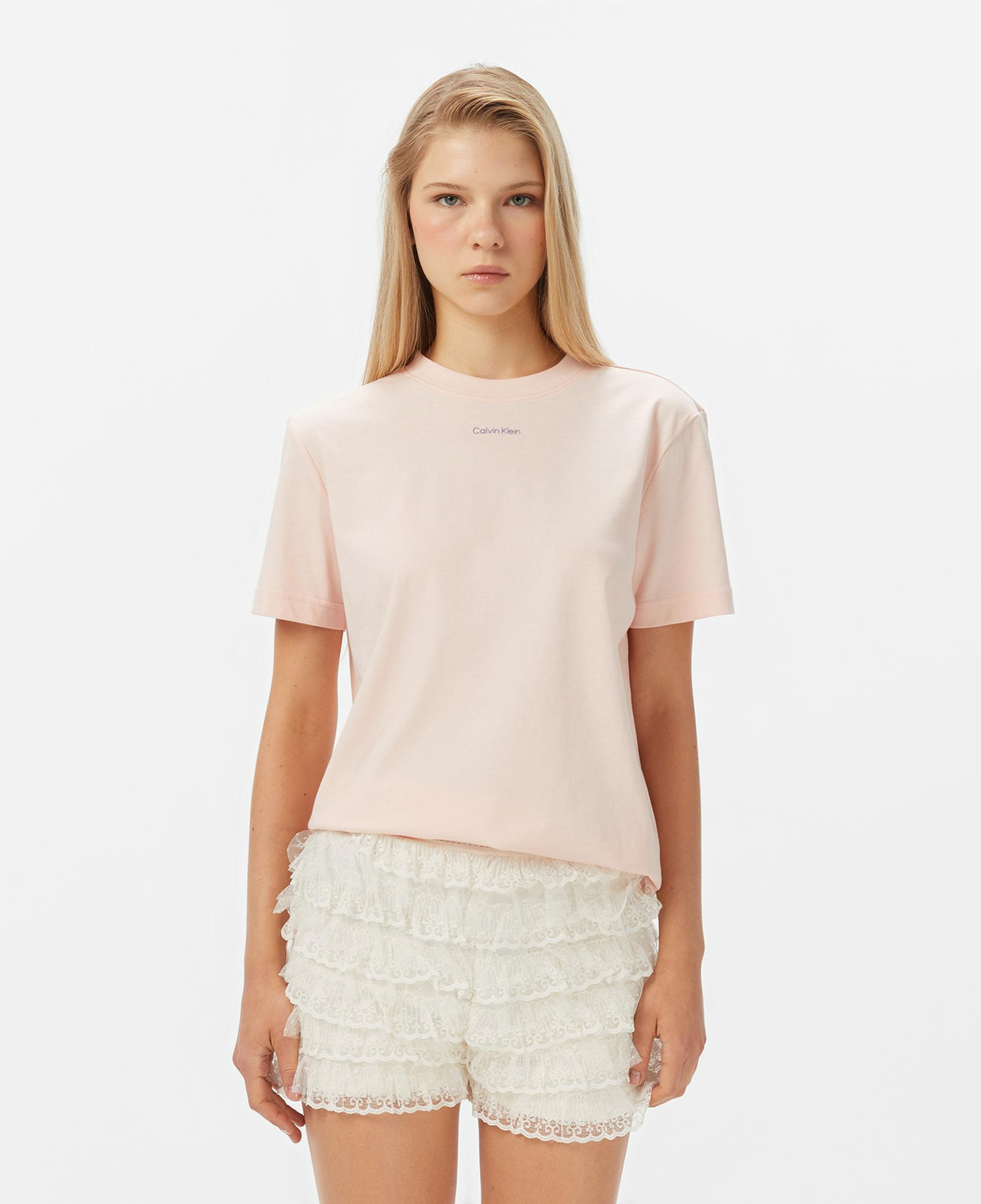 Calvin Klein Classic Logo Kadın Pembe T-Shirt