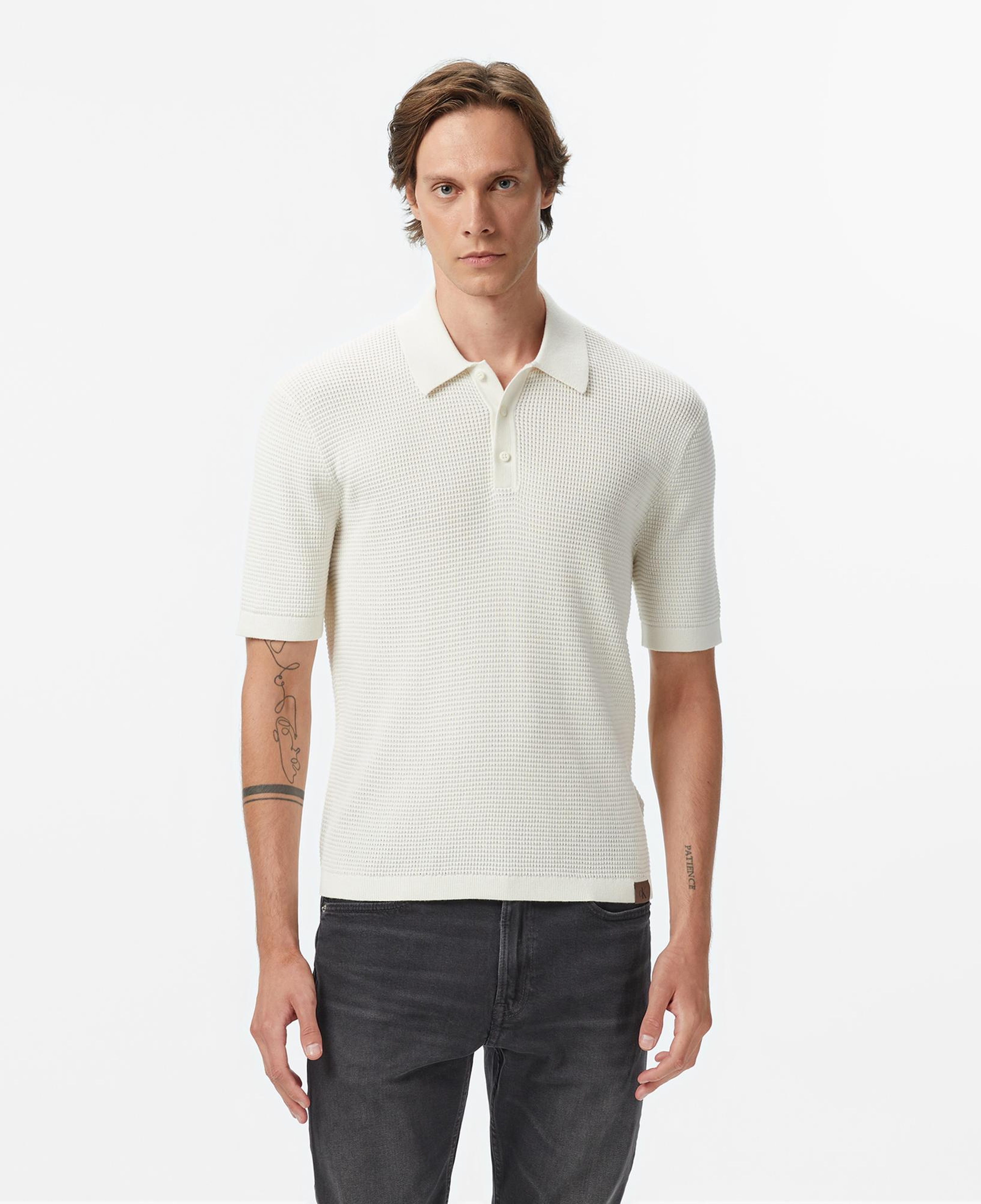 Calvin Klein Cotton Erkek Beyaz Triko