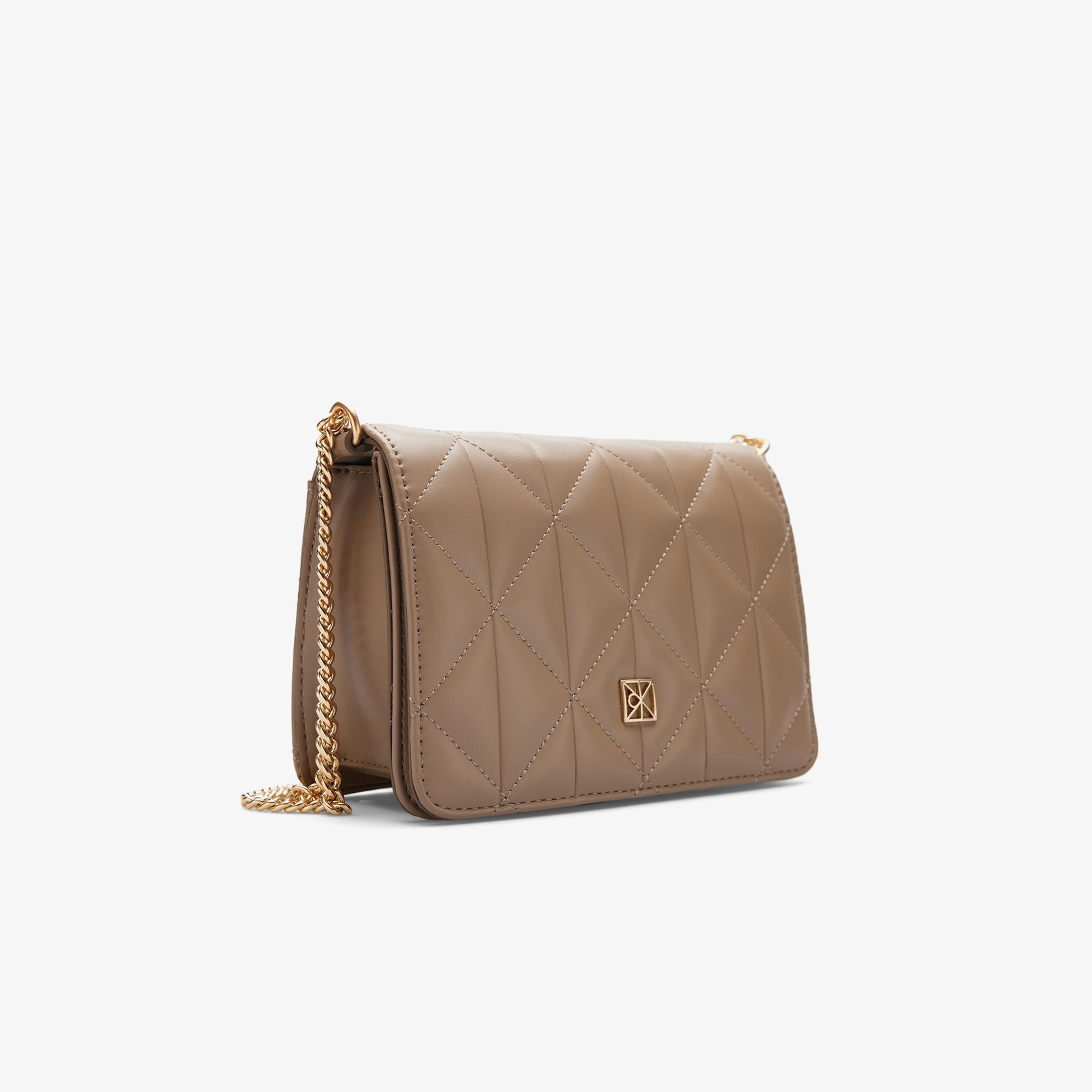 Calvin Klein Quılted Mini Chain Kadın Kahverengi Cüzdan