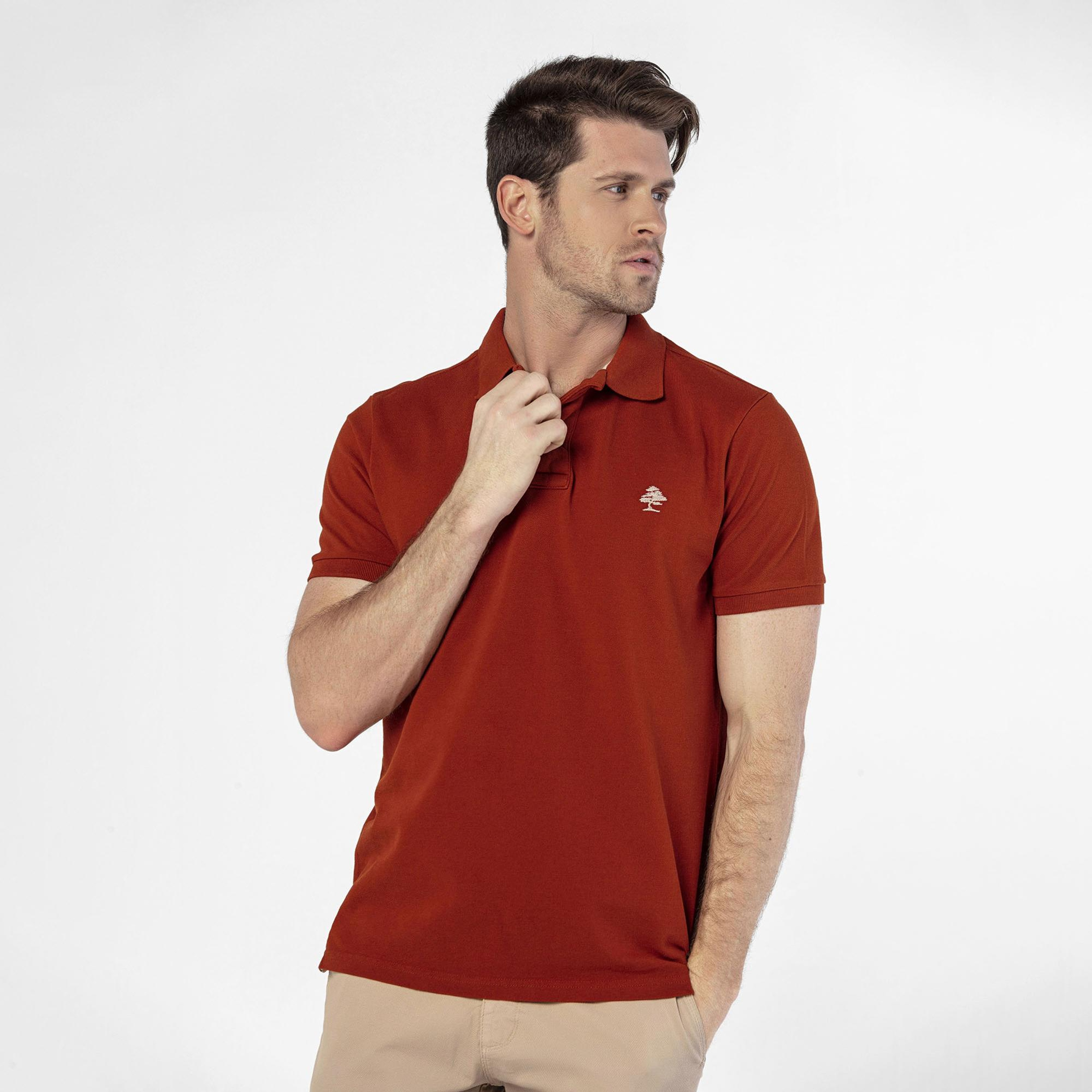 Routefield Patriot Erkek Kırmızı Polo Tişört