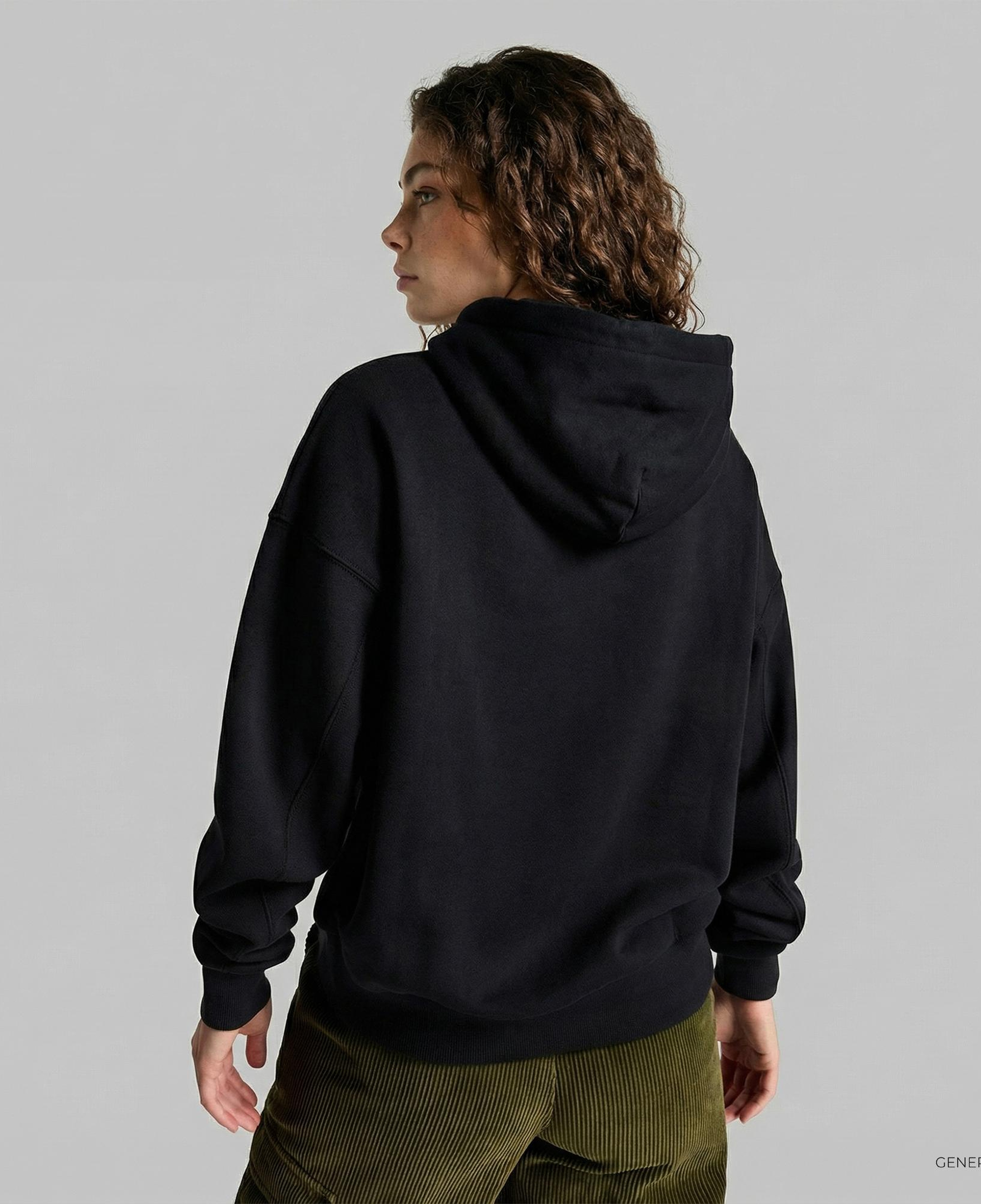Converse Kadın Oversize Fit Siyah Hoodie