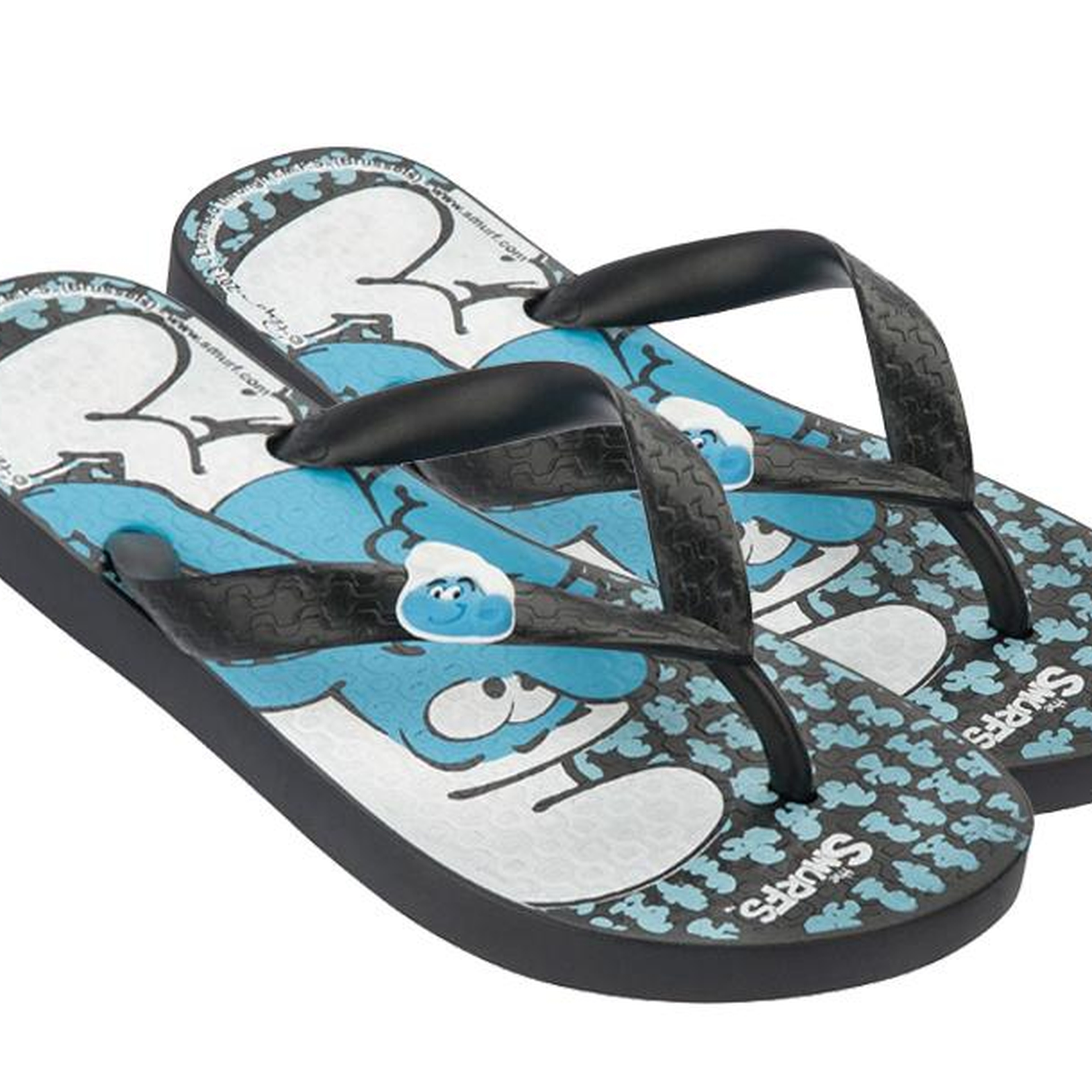 Smurfs Çocuk Parmak Arası Terlik Siyah Mavi 25/34