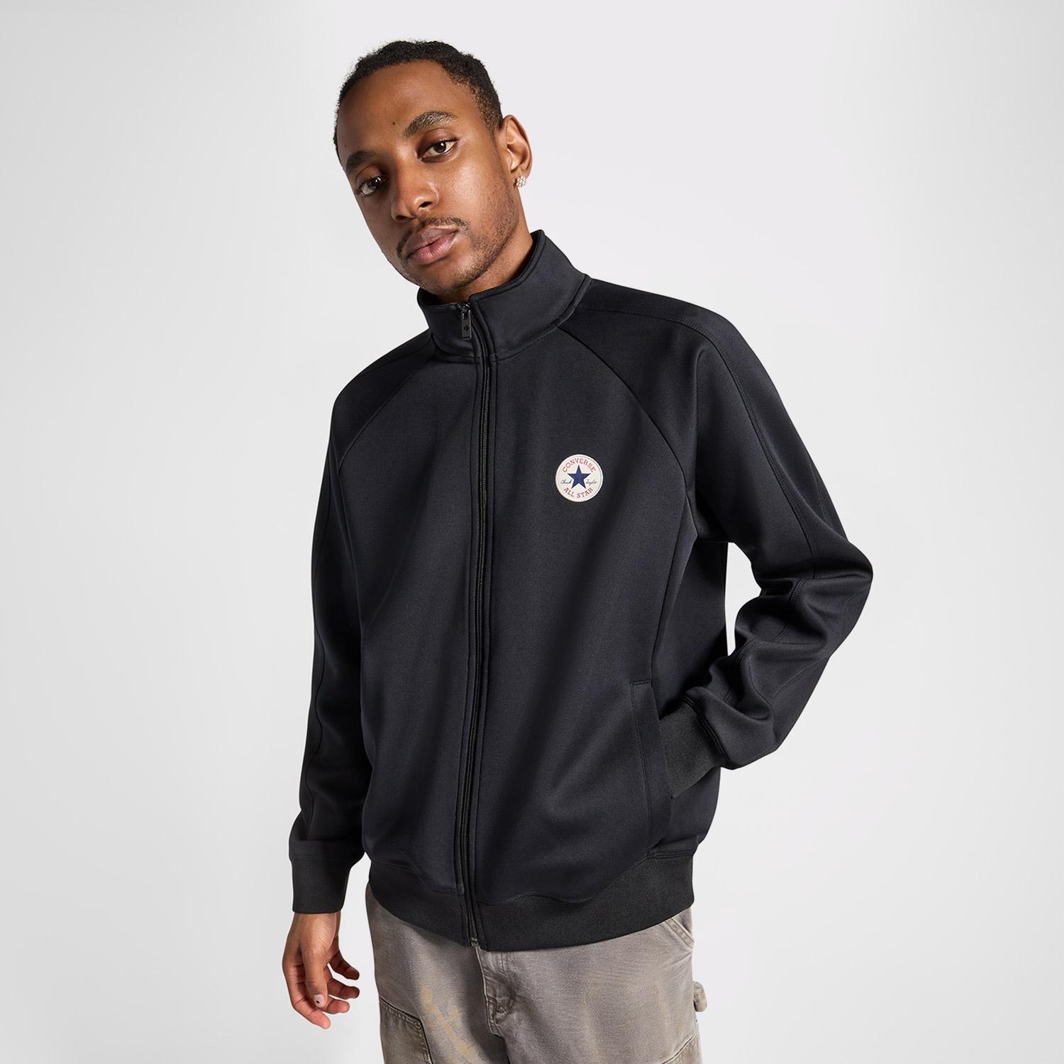 Converse Erkek Fermuarlı Siyah Eşofman Üstü