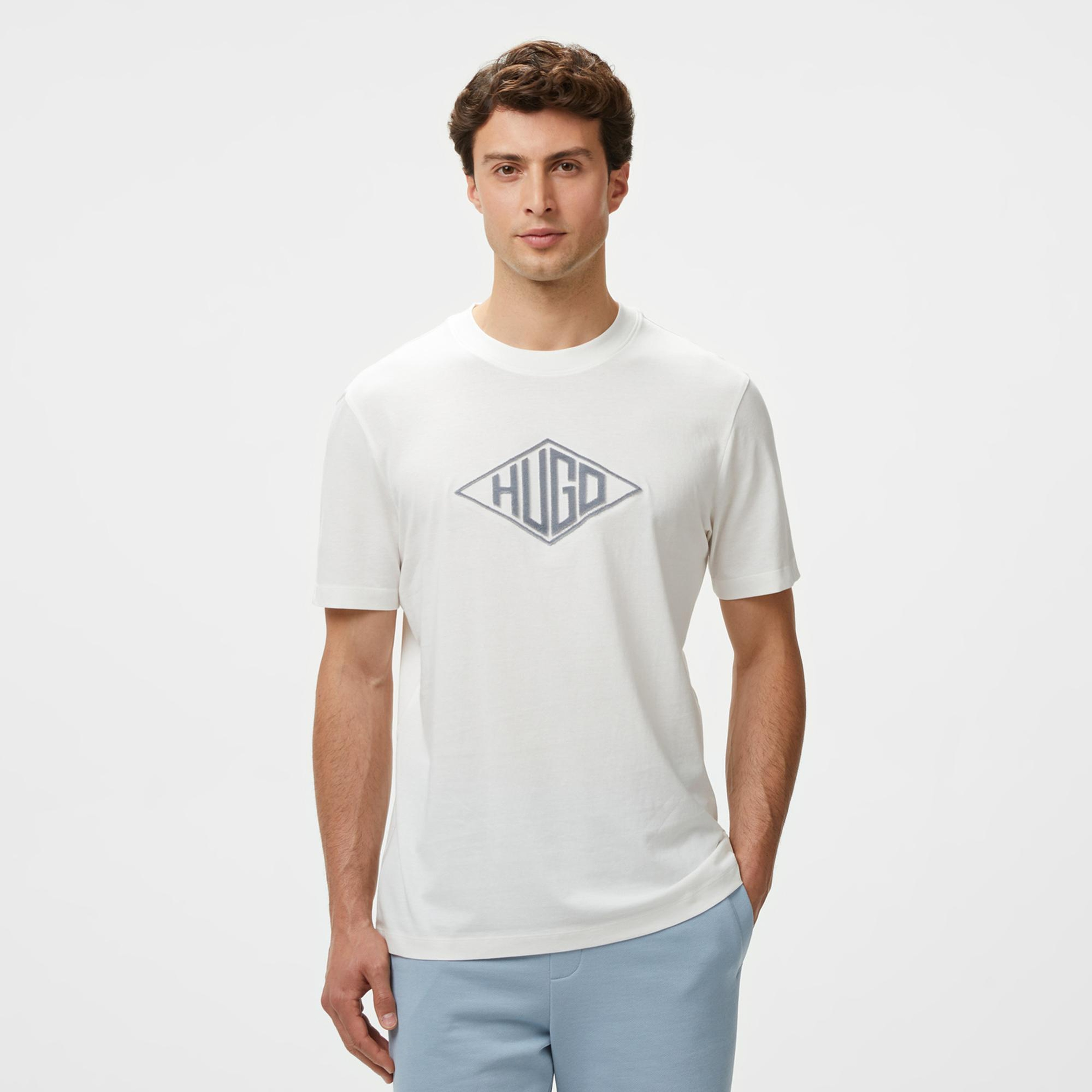 Hugo Dalendi Erkek Beyaz T-Shirt