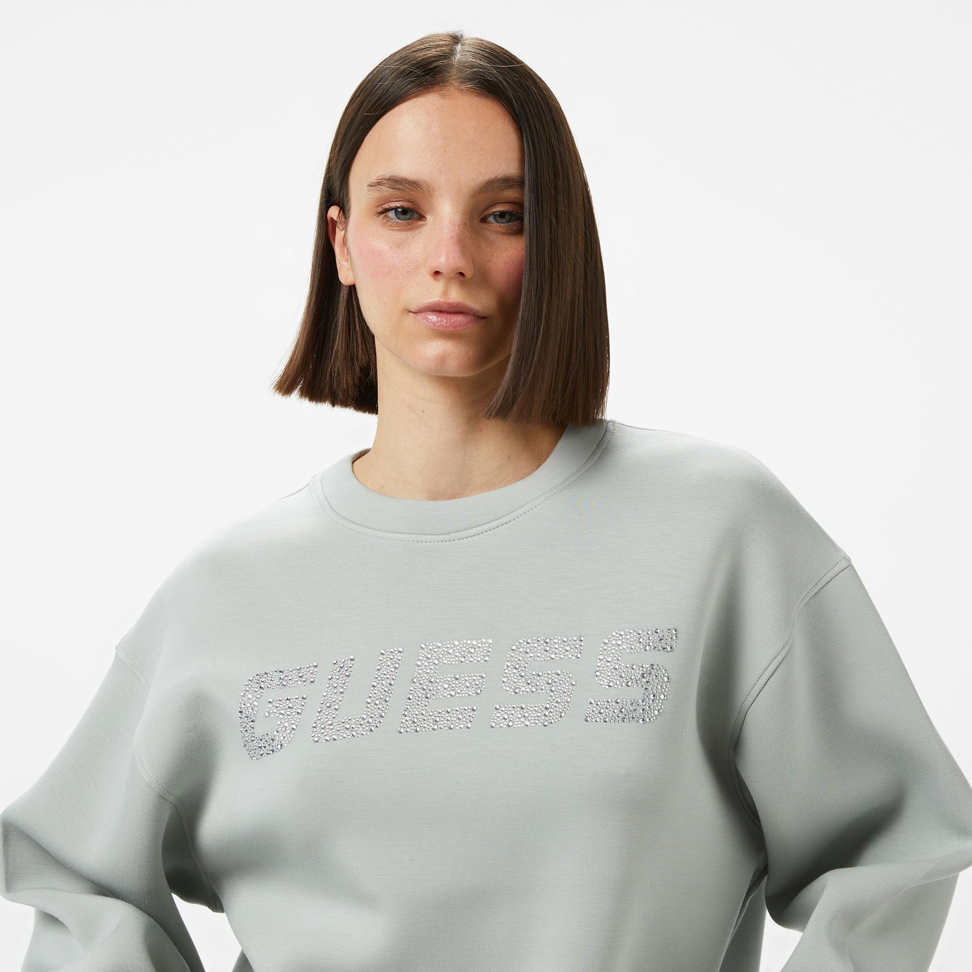 Guess Cecilia Scuba Kadın Yeşil Sweatshirt