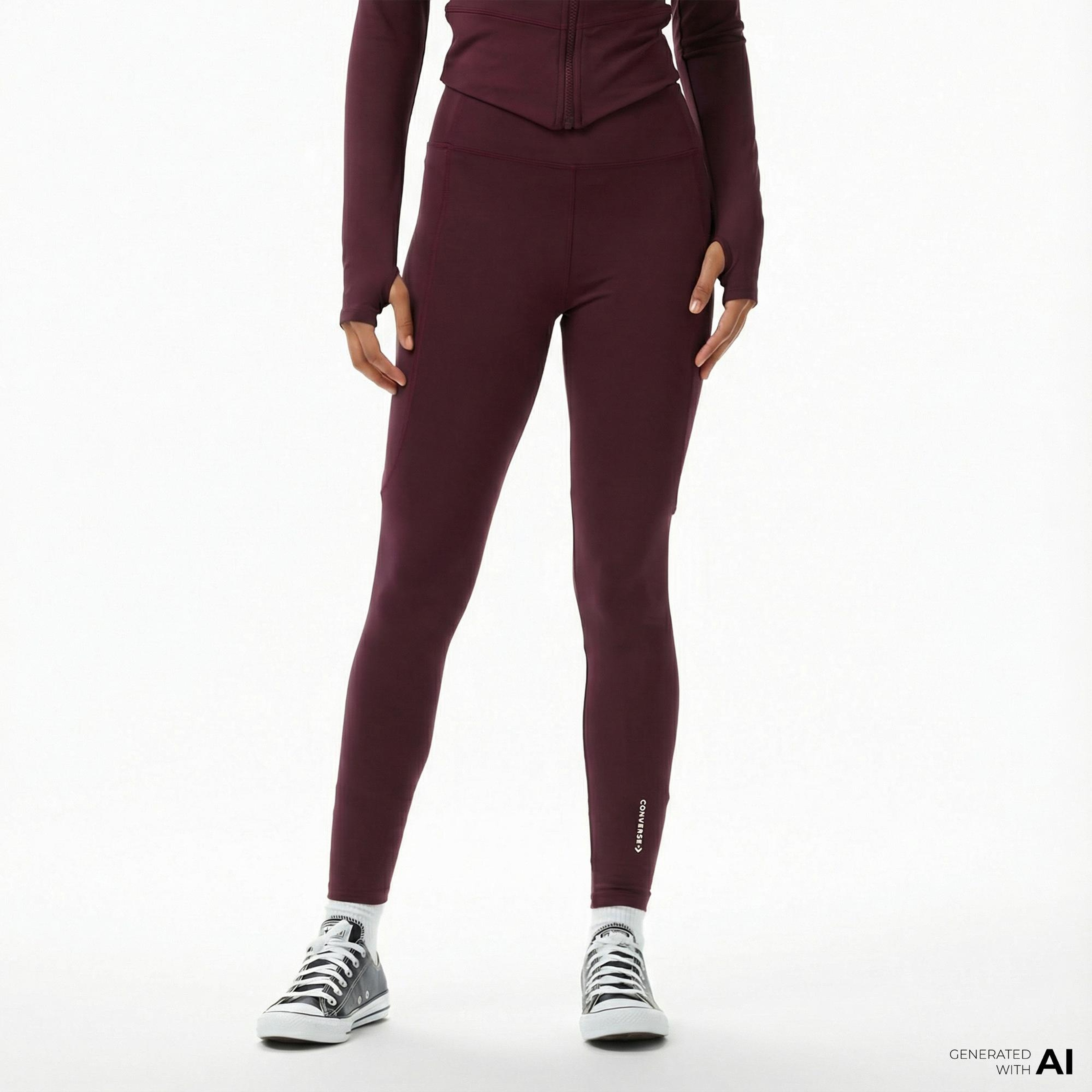 Converse Kadın Bordo Tayt