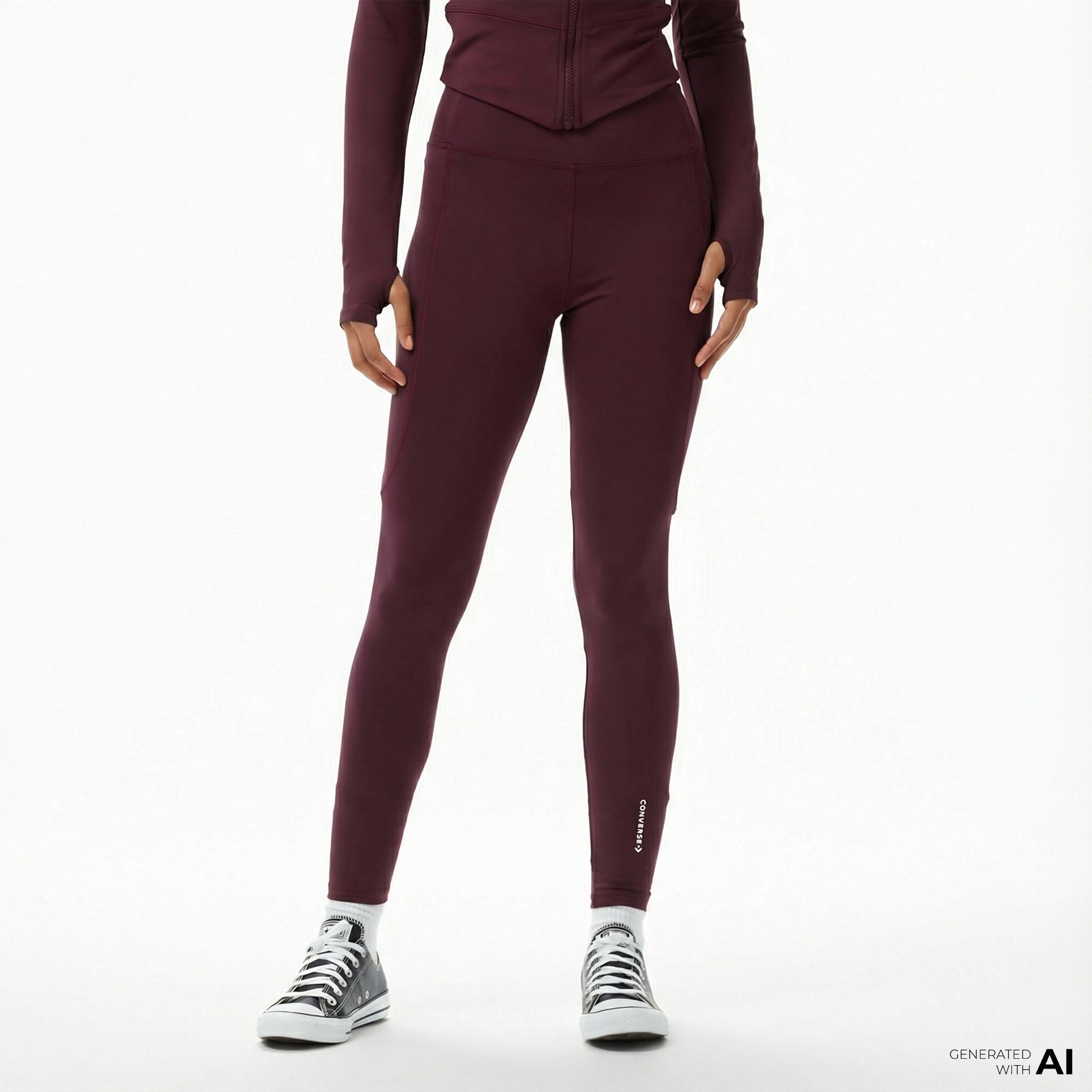 Converse Kadın Bordo Tayt