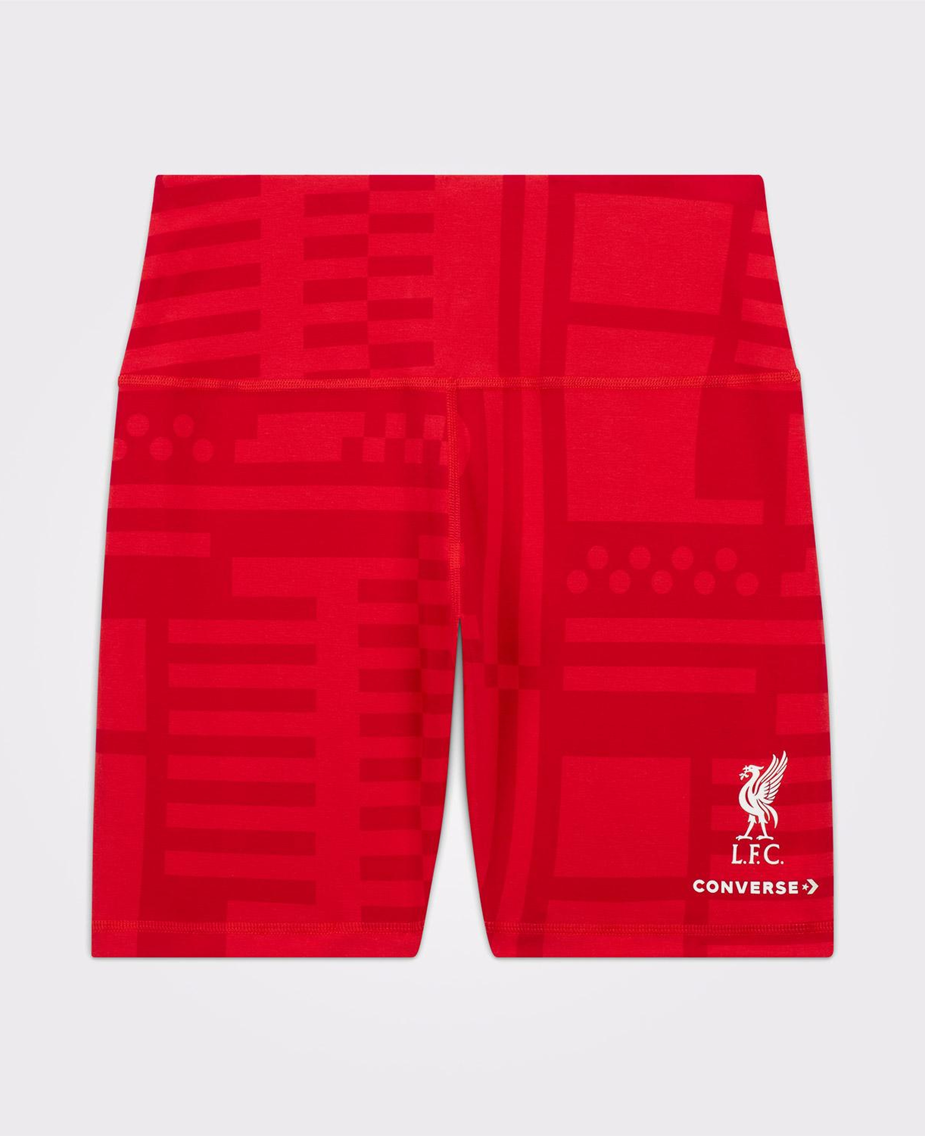 Converse x LFC Desenli Kadın Kırmızı Bisiklet Tayt