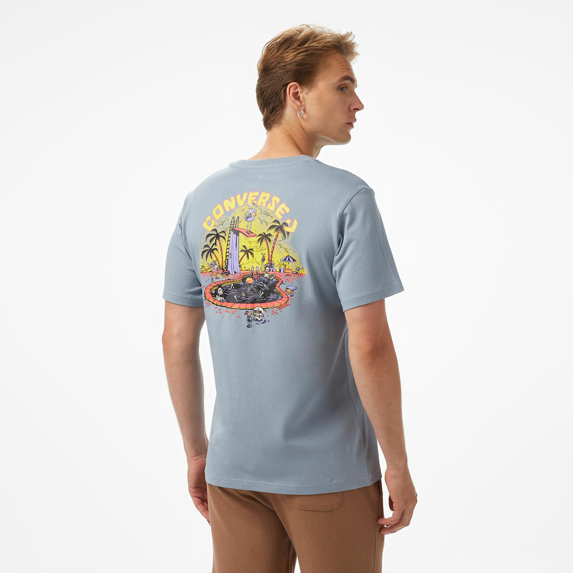 Converse Erkek Mavi T-Shirt