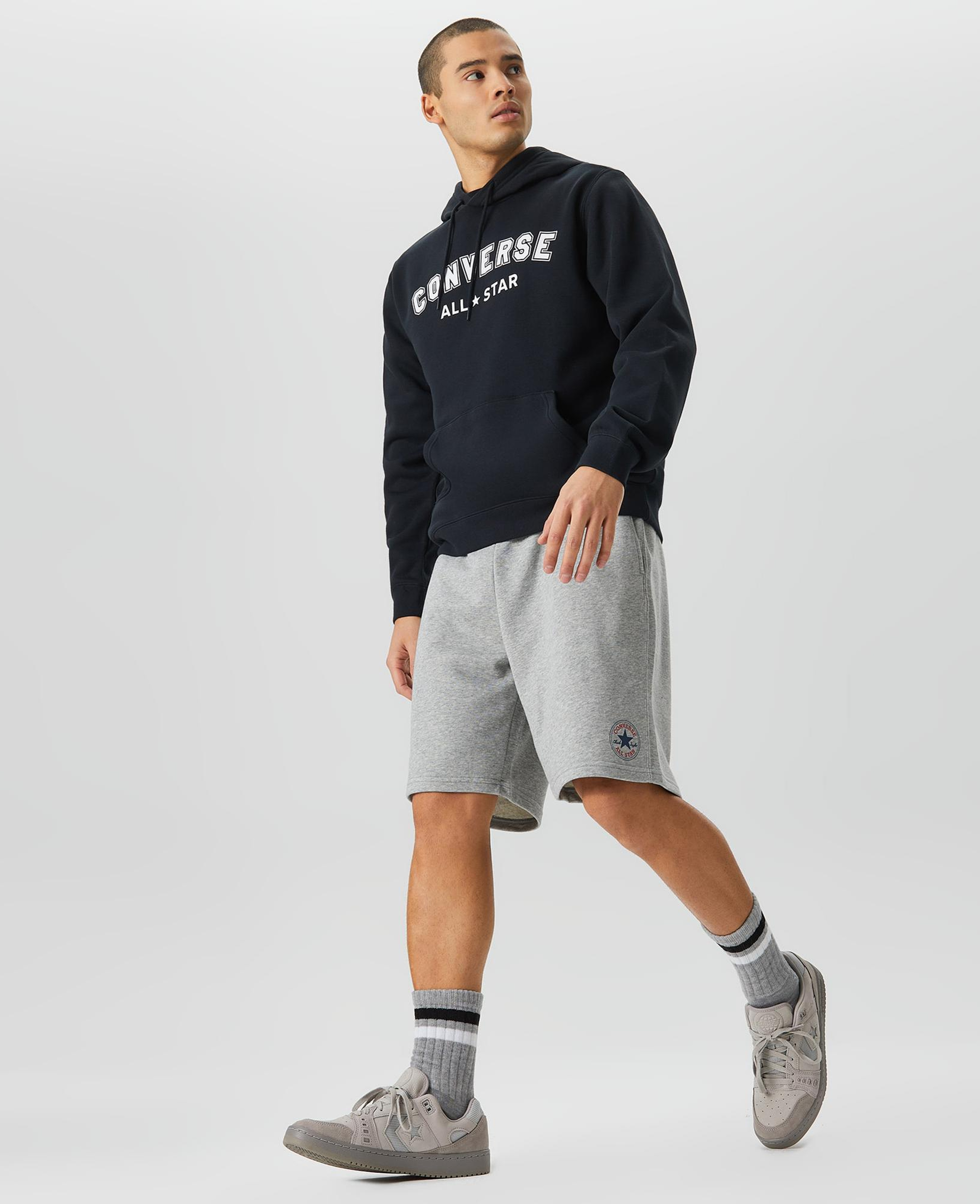 Converse Go-To Wordmark Standard Fit Fleece Pullover Unisex Siyah Sweatshirt