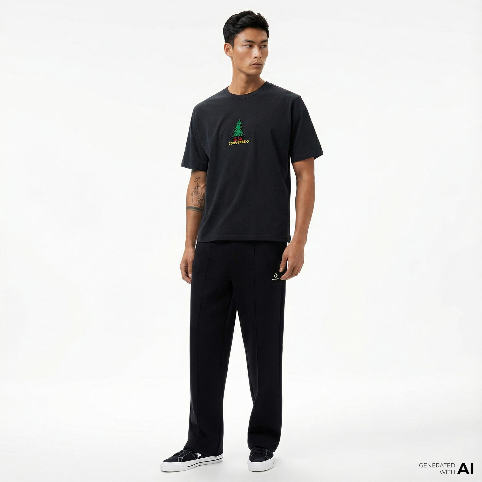 Converse Erkek Siyah T-Shirt