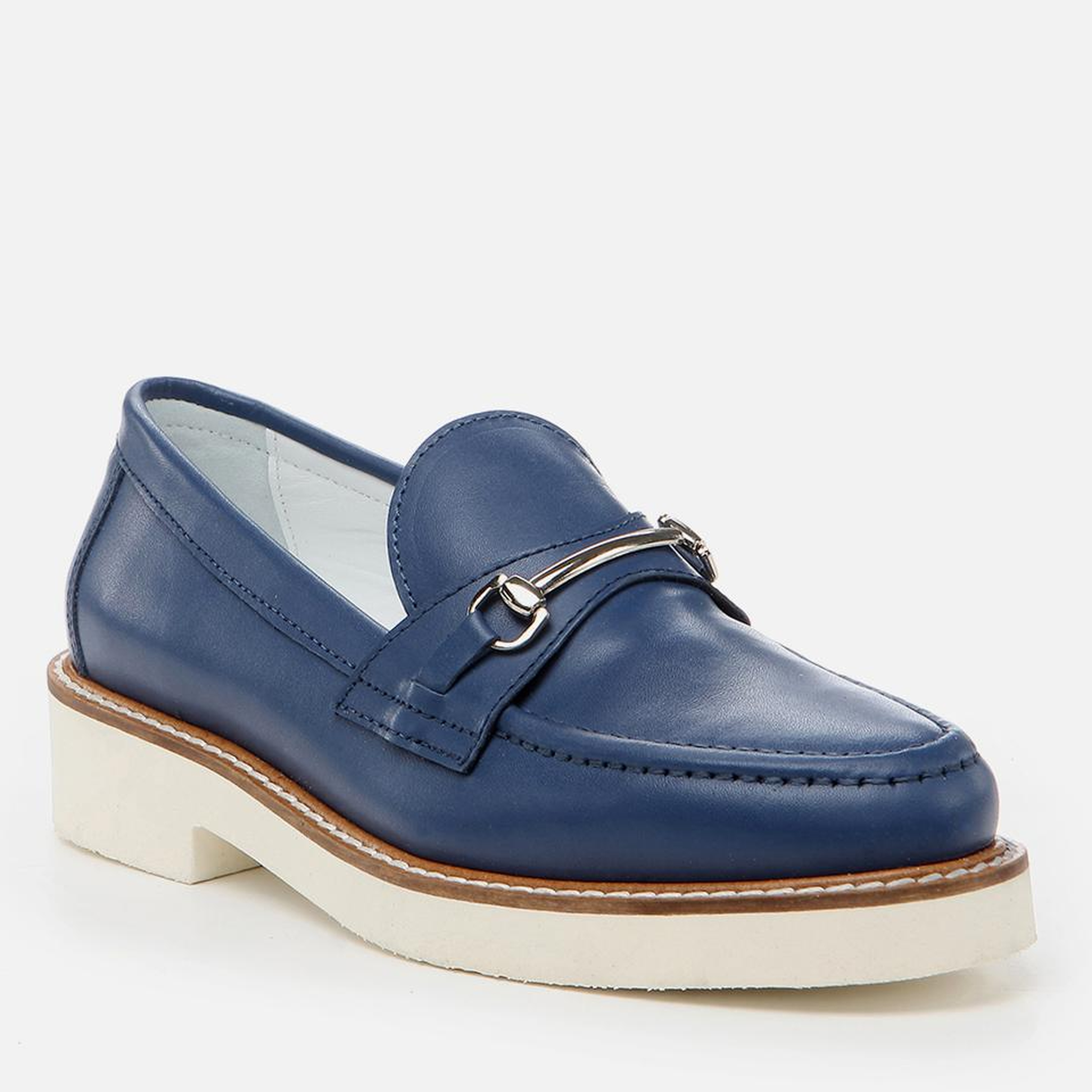 Kadın Deri Lacivert Loafer