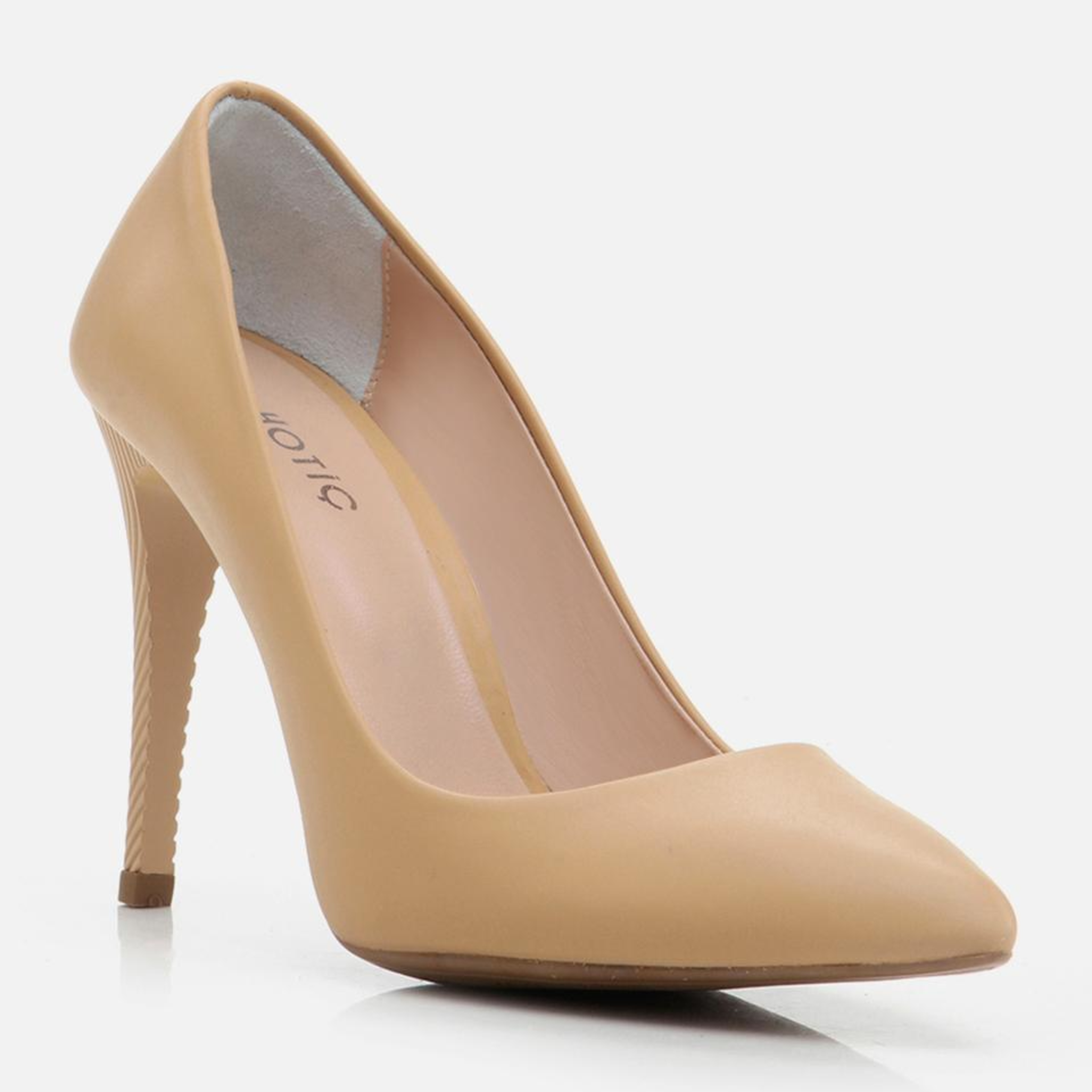 Kadın Deri Bej Stiletto