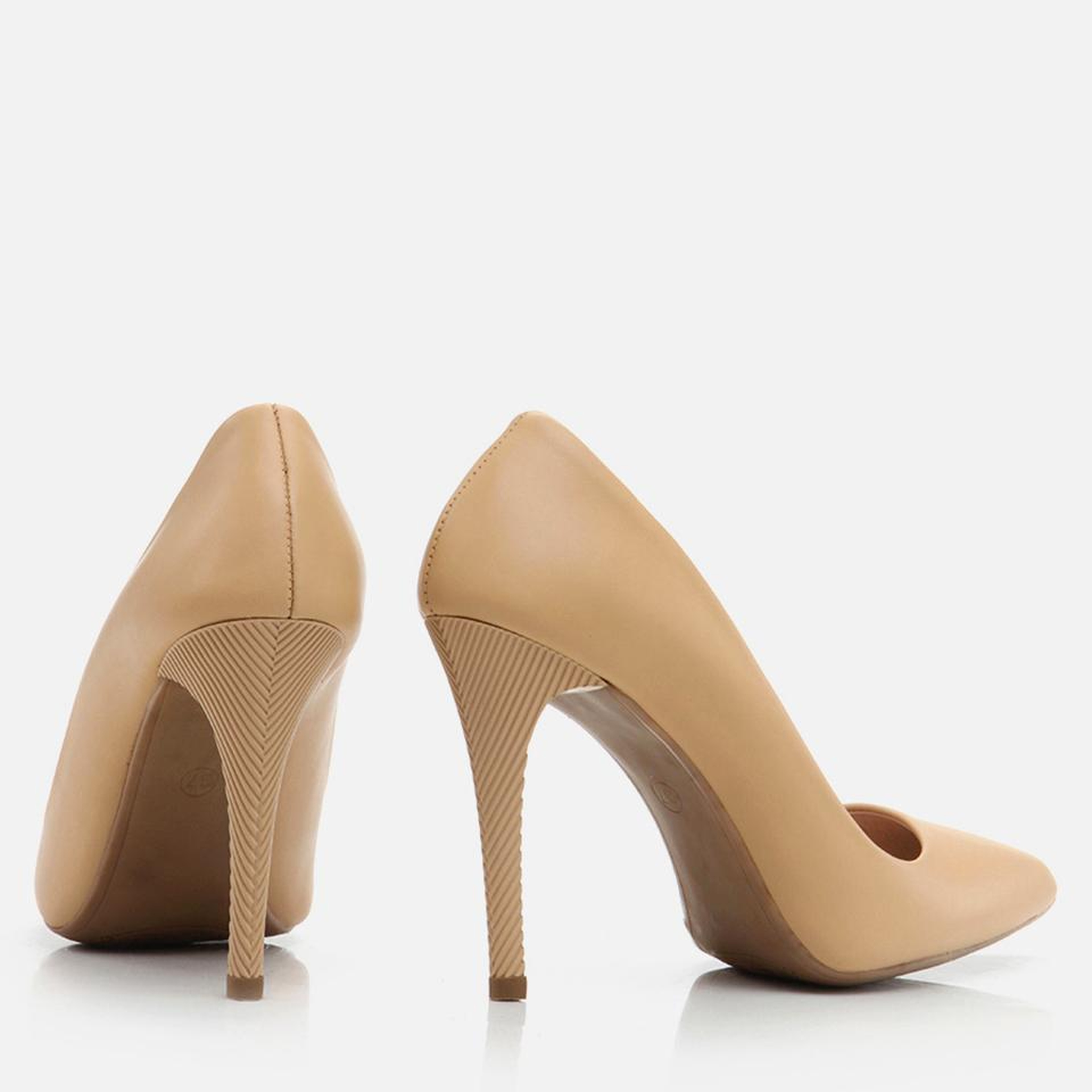Kadın Deri Bej Stiletto