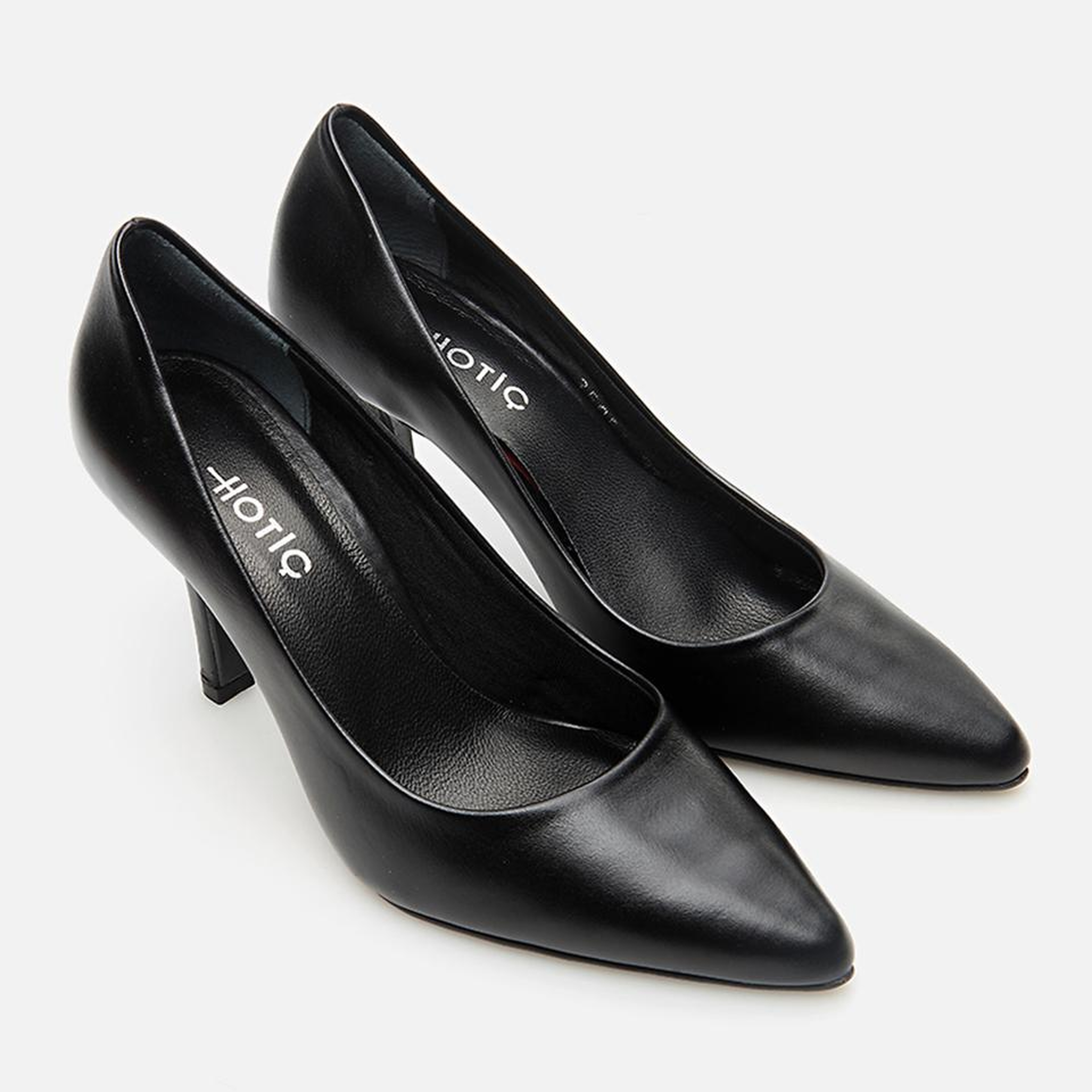 Kadın Deri Siyah Stiletto