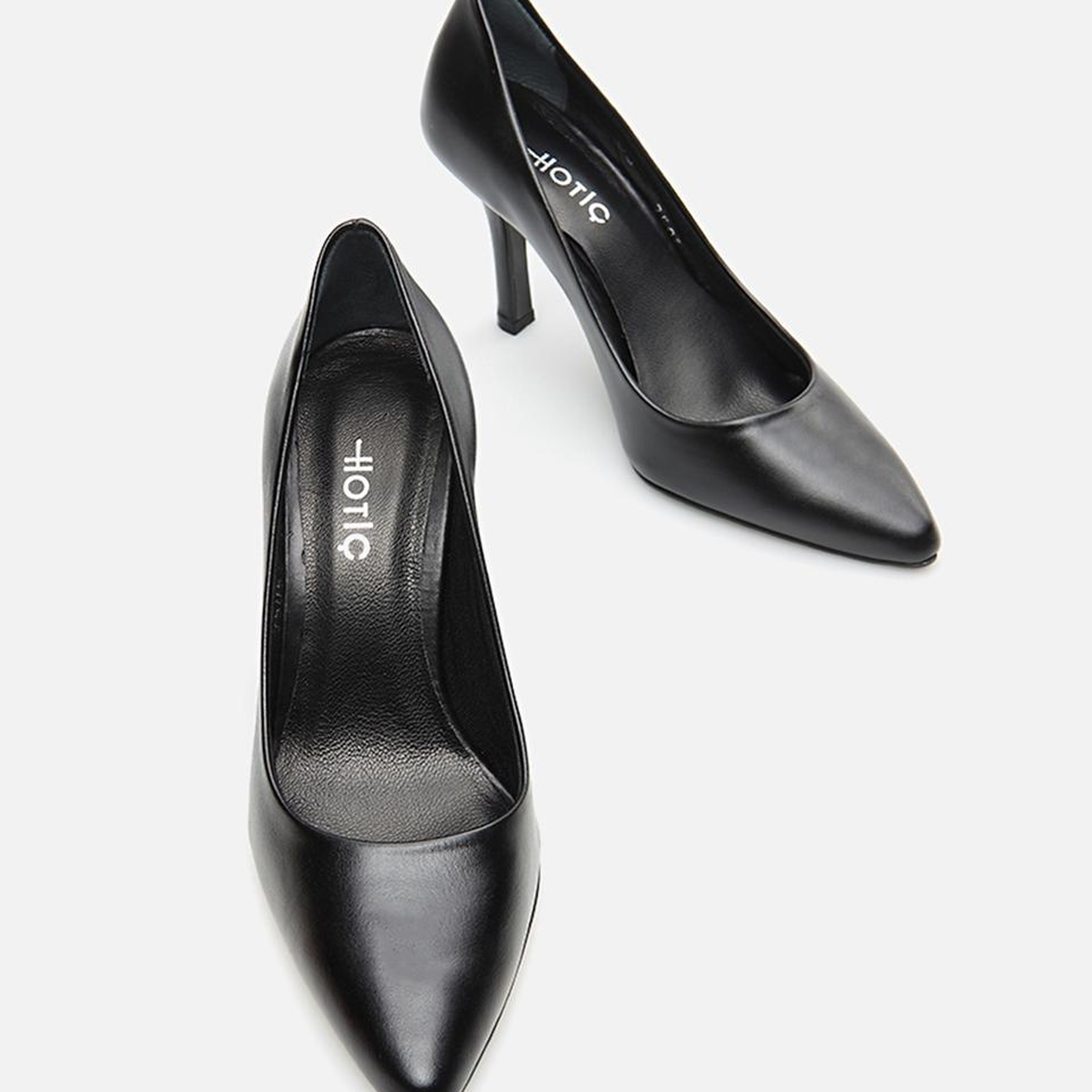Kadın Deri Siyah Stiletto