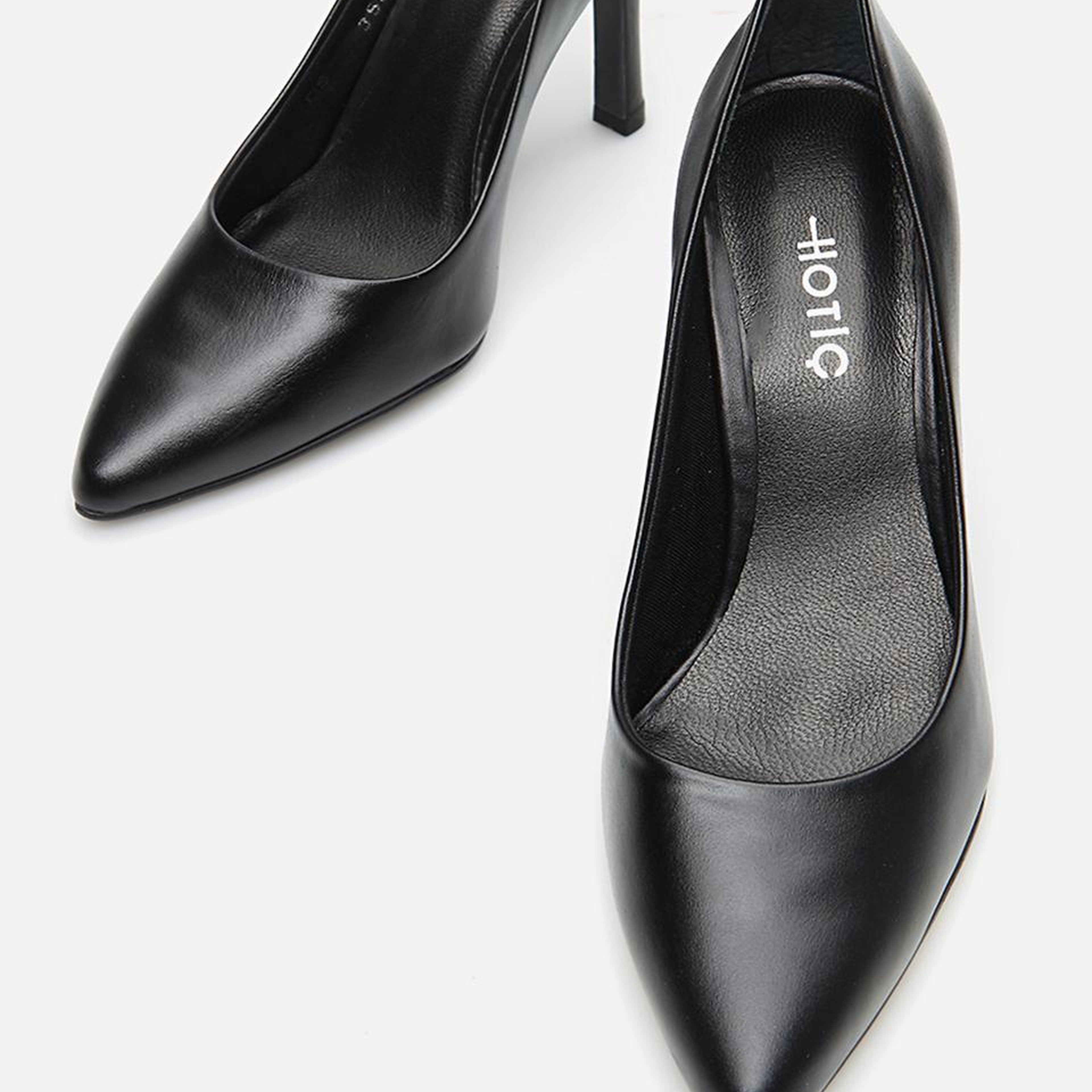 Kadın Deri Siyah Stiletto