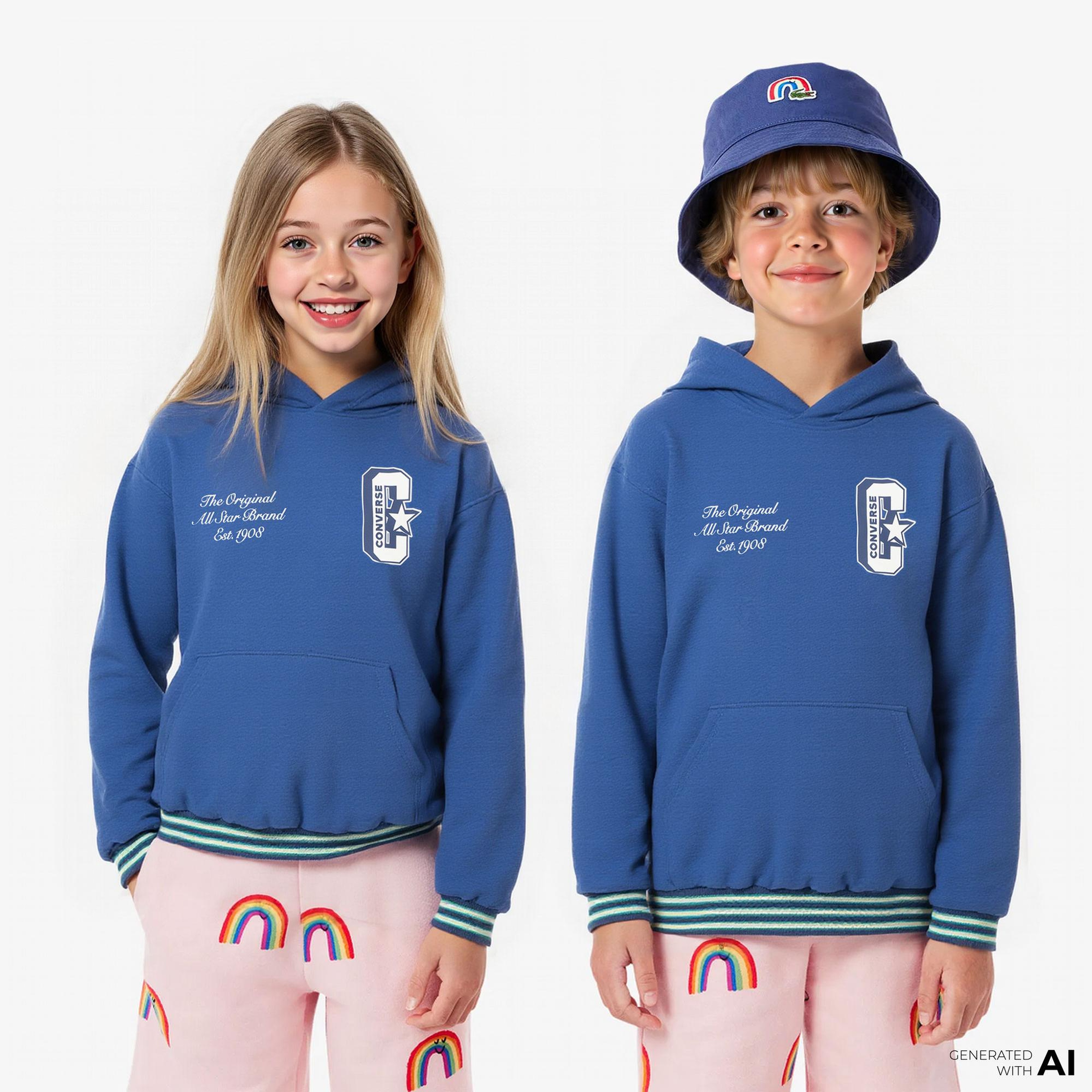 Converse Retro Varsıty Çocuk Lacivert Hoodie