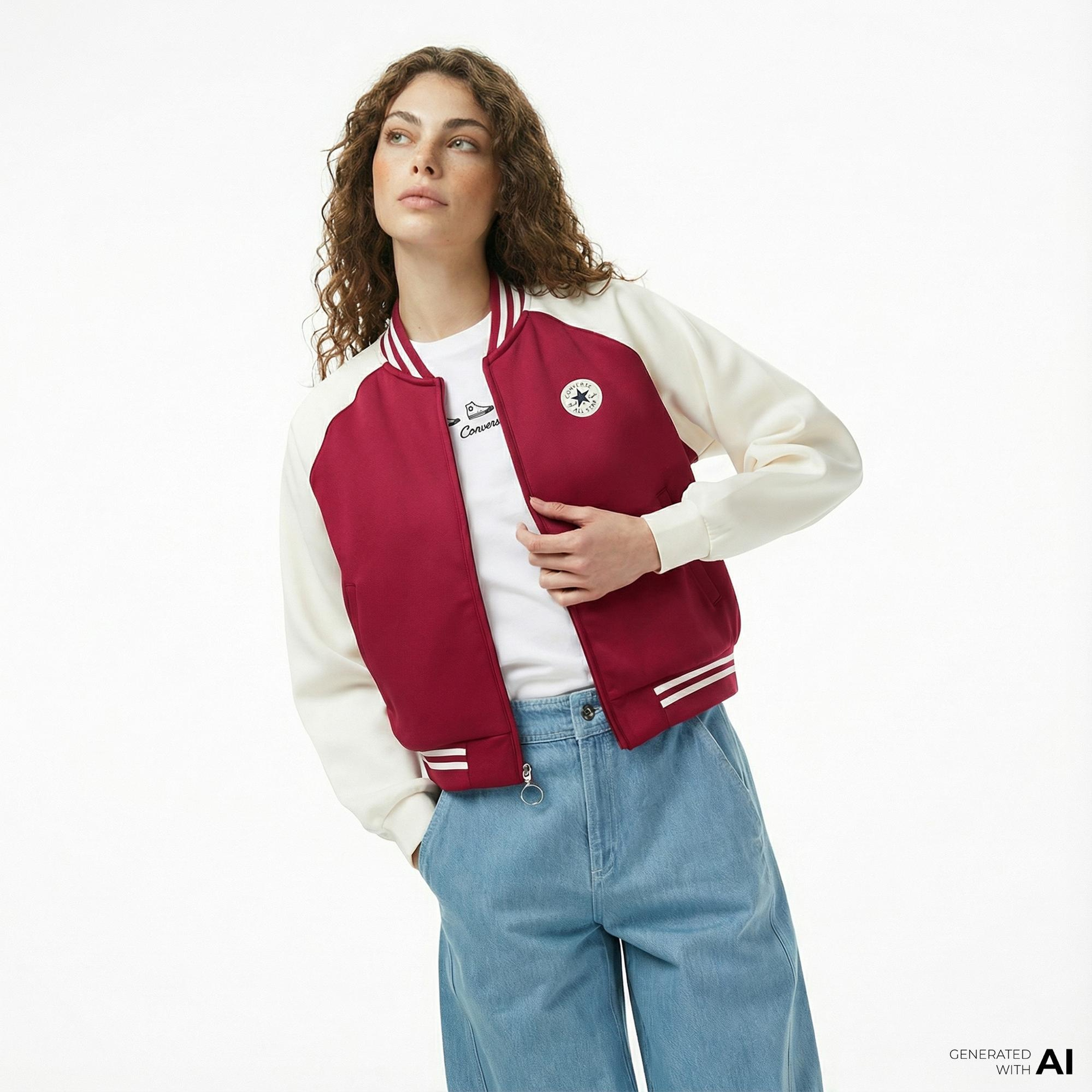 Converse Unisex Bordo Ceket