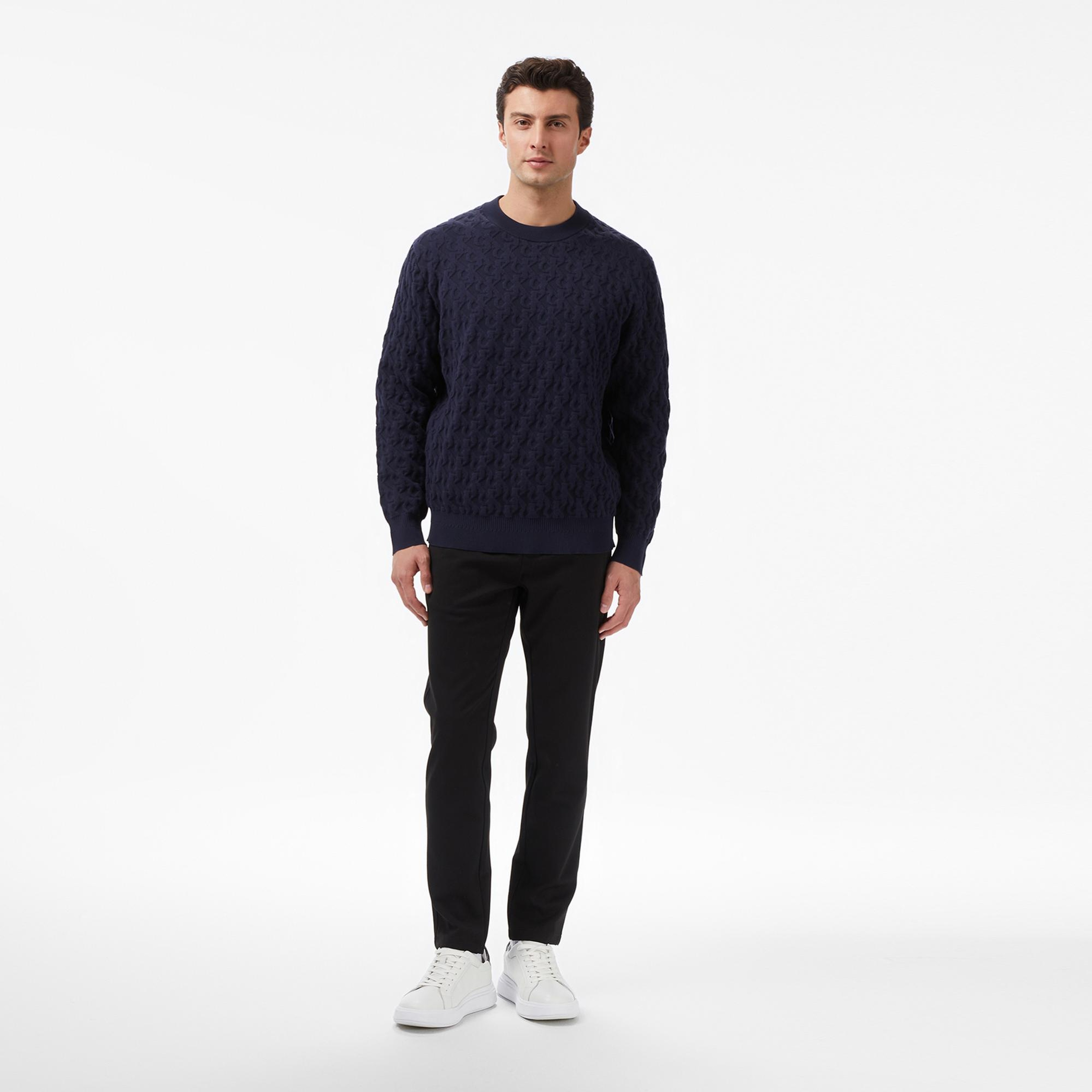 Calvin Klein Erkek Lacivert Kazak