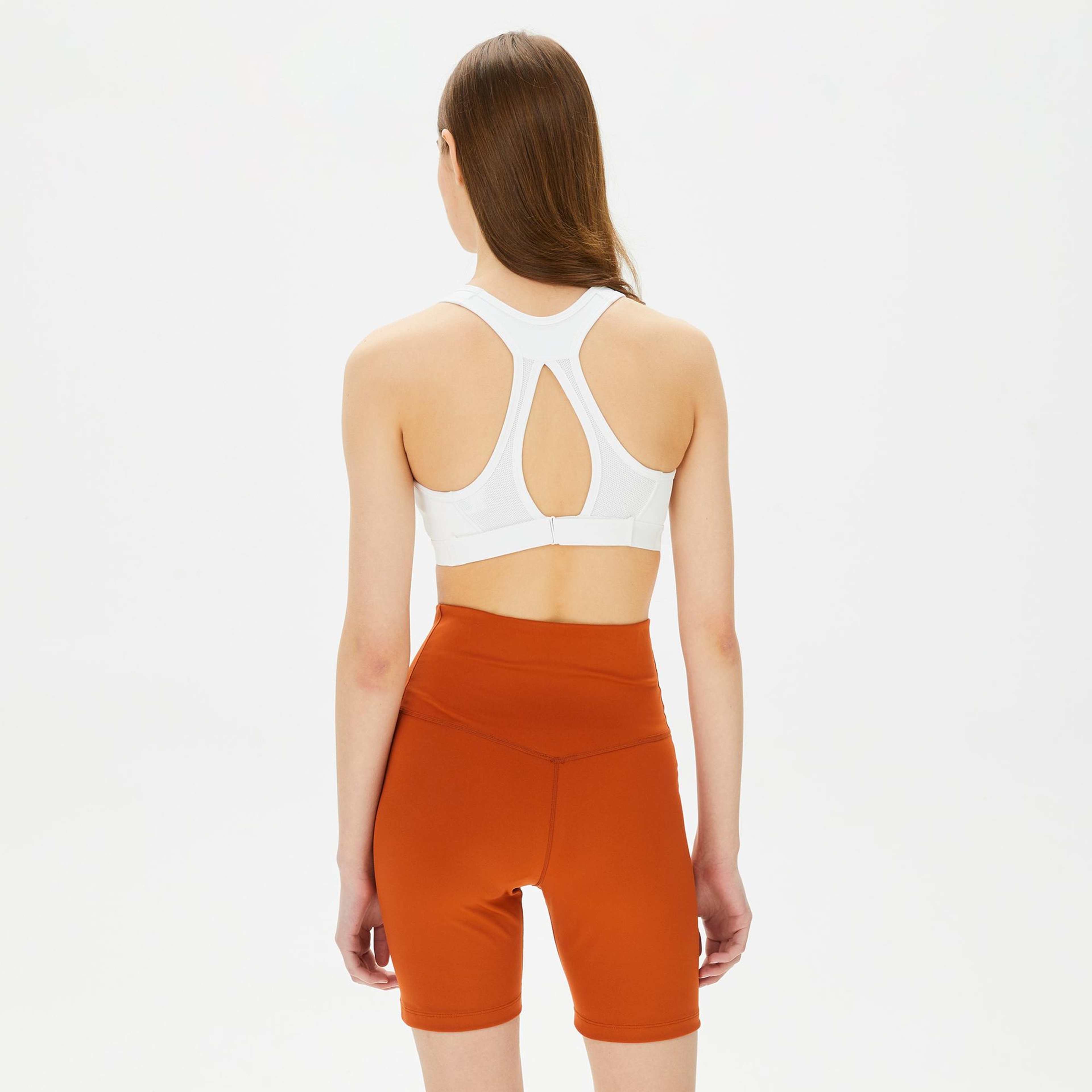 Nike Dri-Fit Swoosh High Support Kadın Beyaz Bra