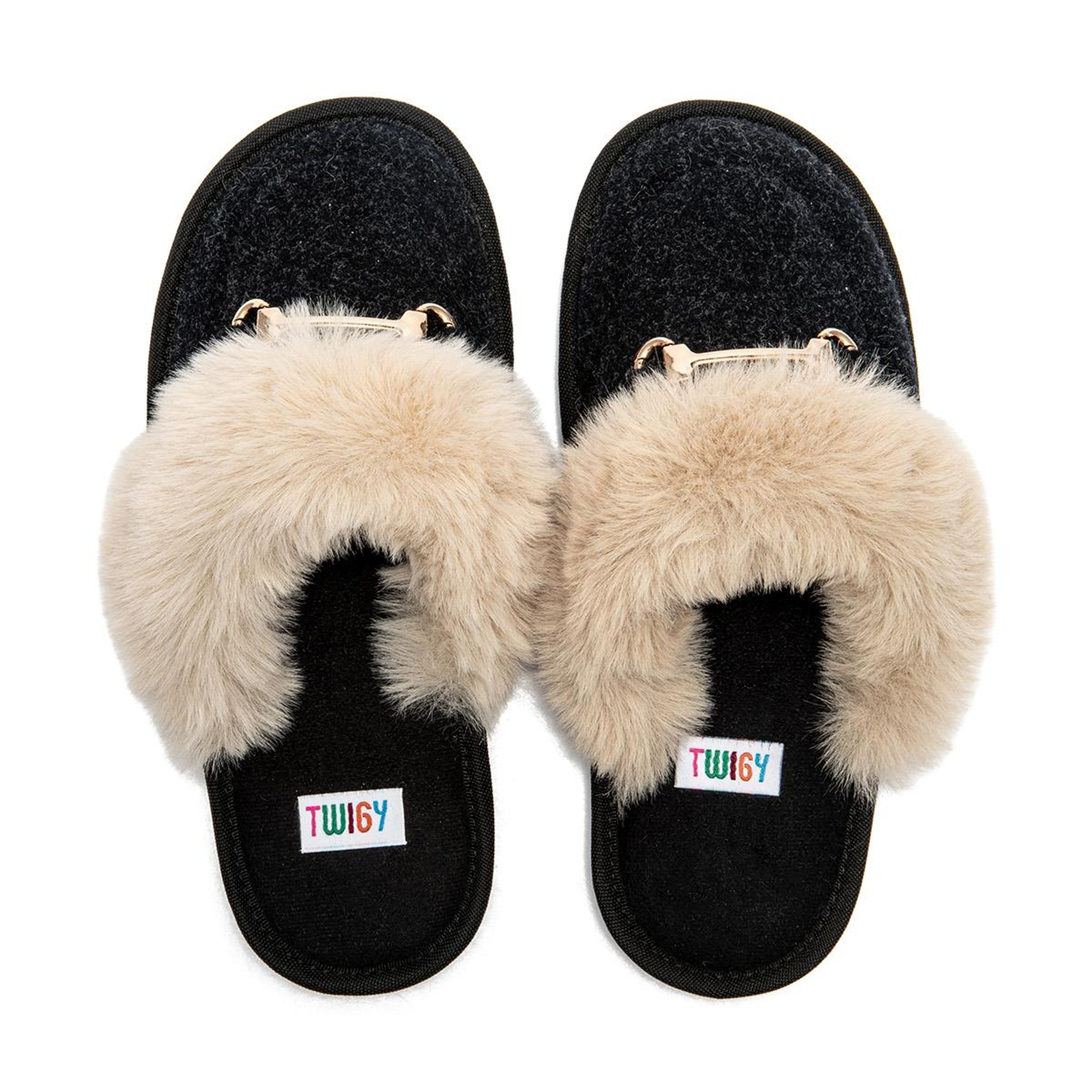 Ania Kadın Tokalı Ev Terliği Siyah 37/41