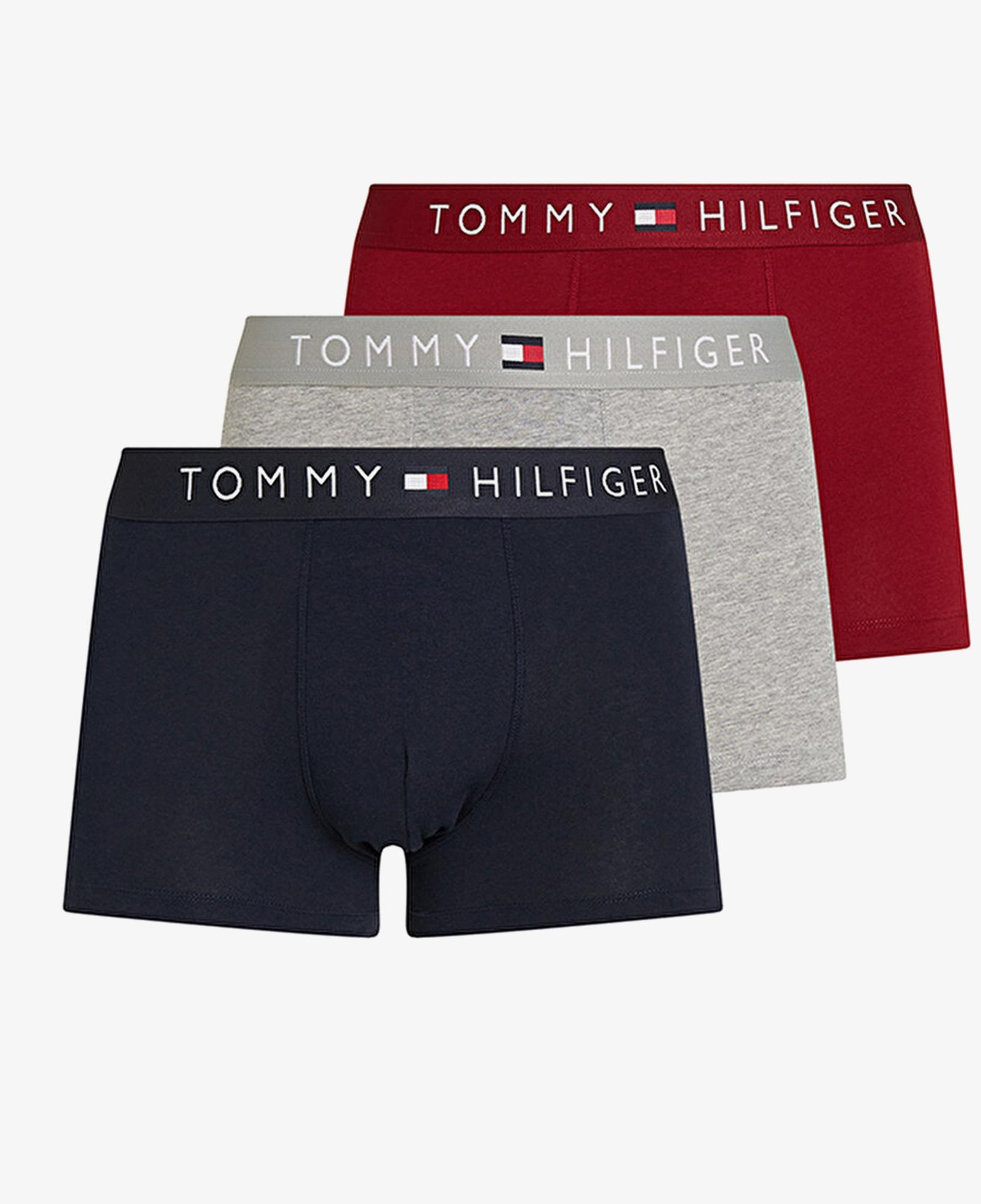 Tommy Hilfiger 3'lü Trunk Erkek Renkli Boxer