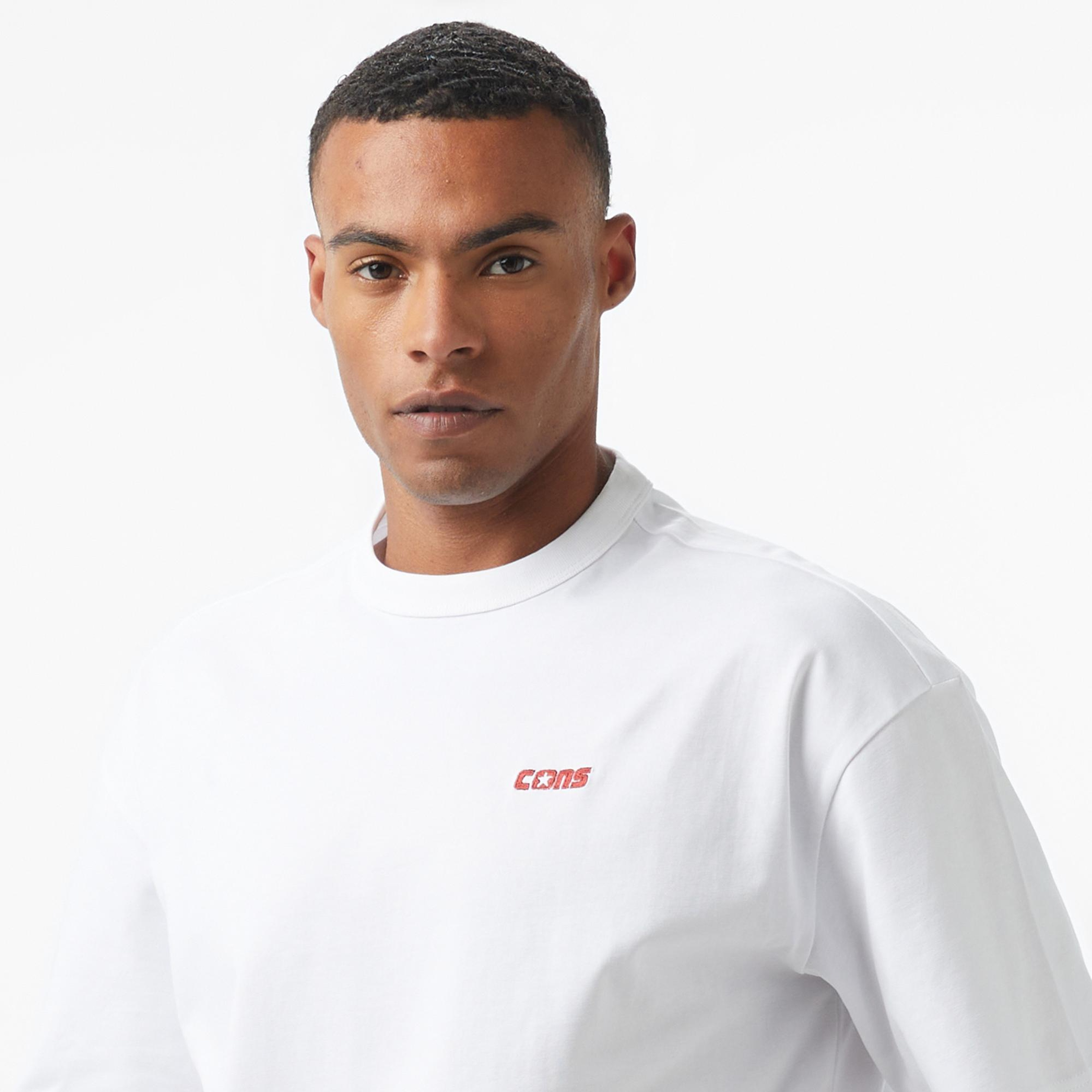 Converse Loose Fit Erkek Beyaz T-Shirt