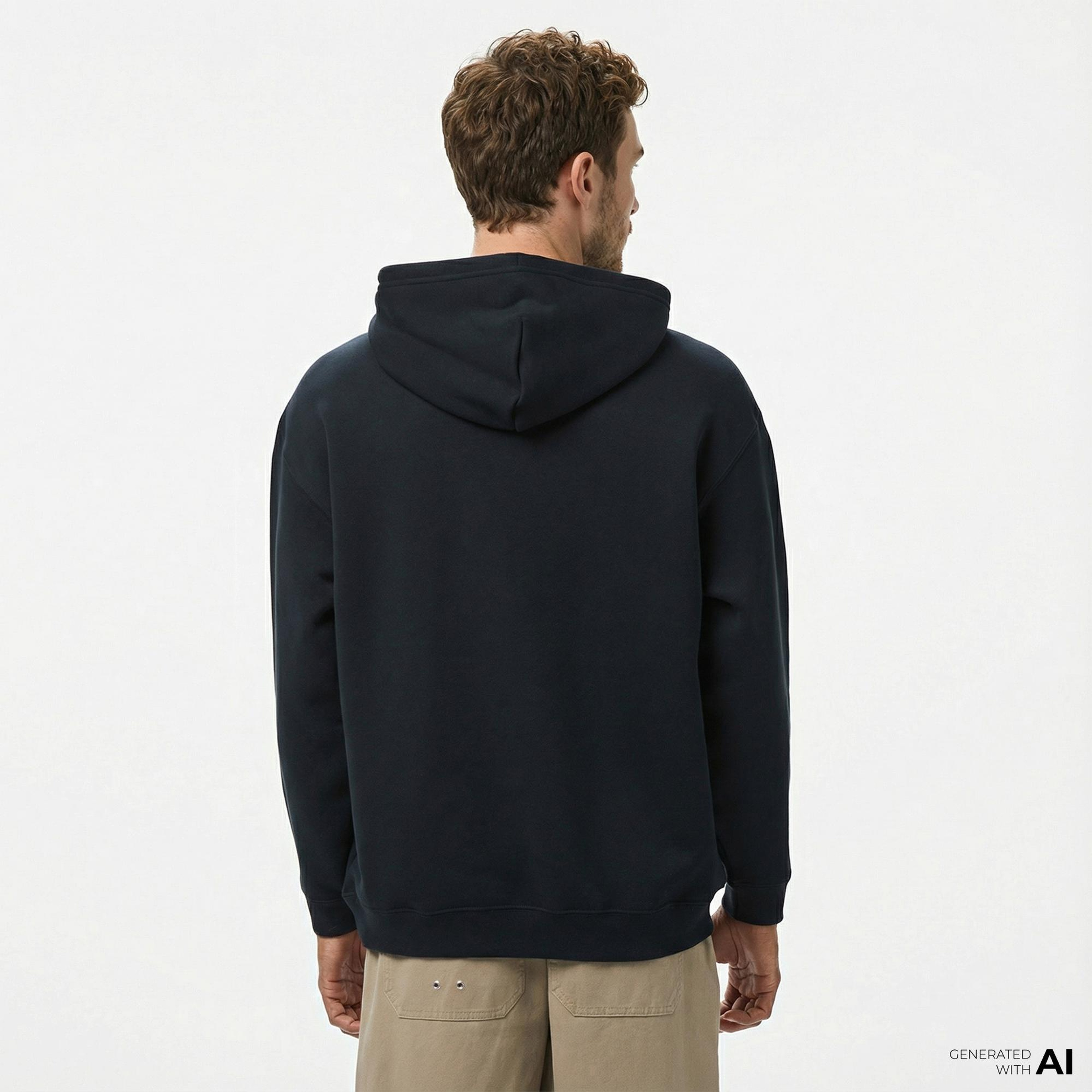 Converse Erkek Loose Fit Siyah Hoodie