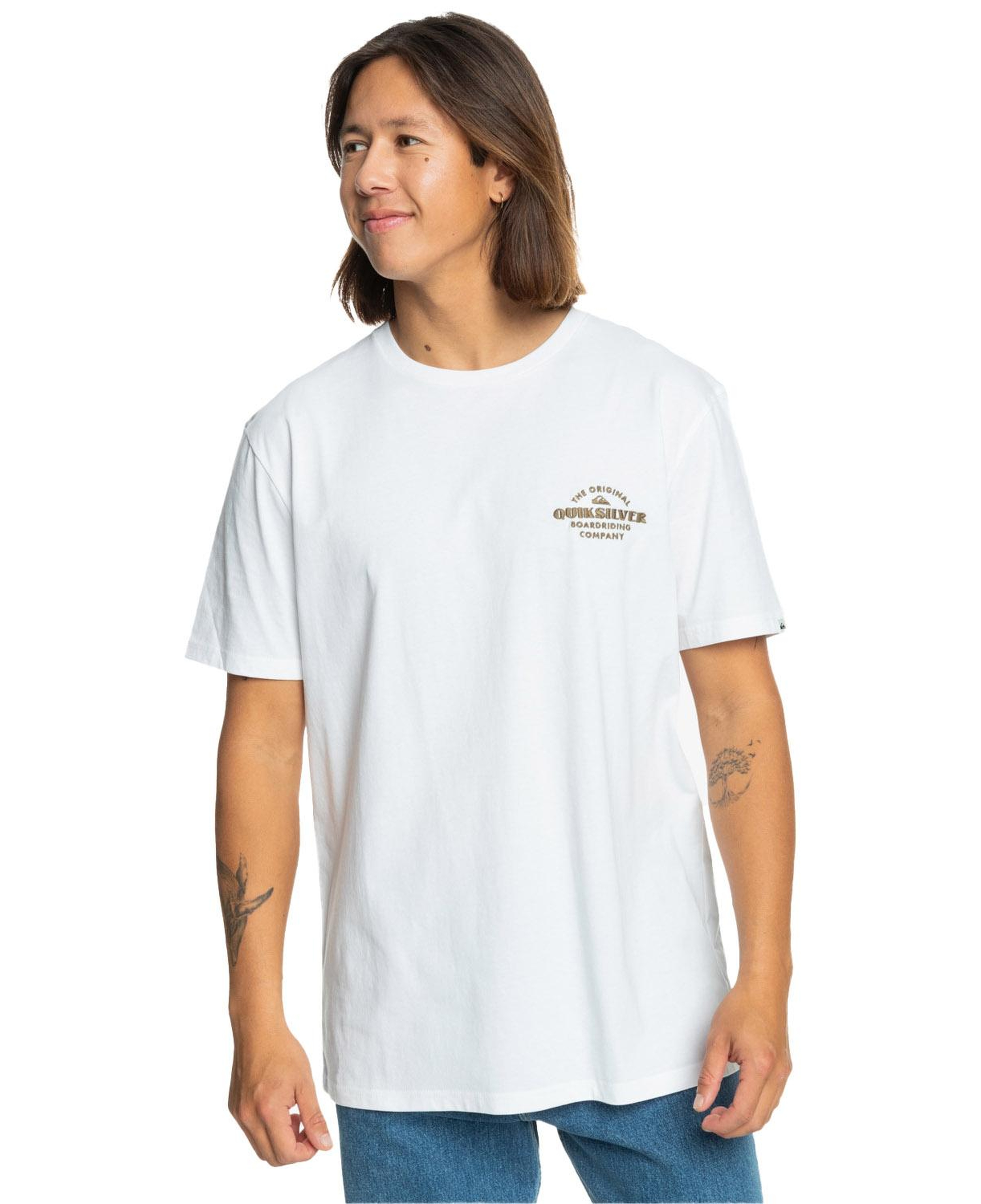 Quiksilver Tradesmith Erkek Beyaz Tişört