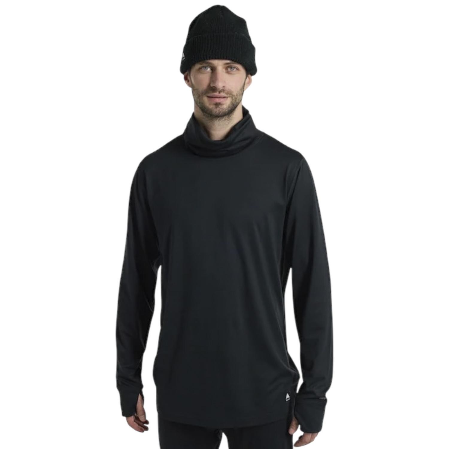 Burton Midweight Base Long Neck Shirt Erkek Siyah Içlik Üst