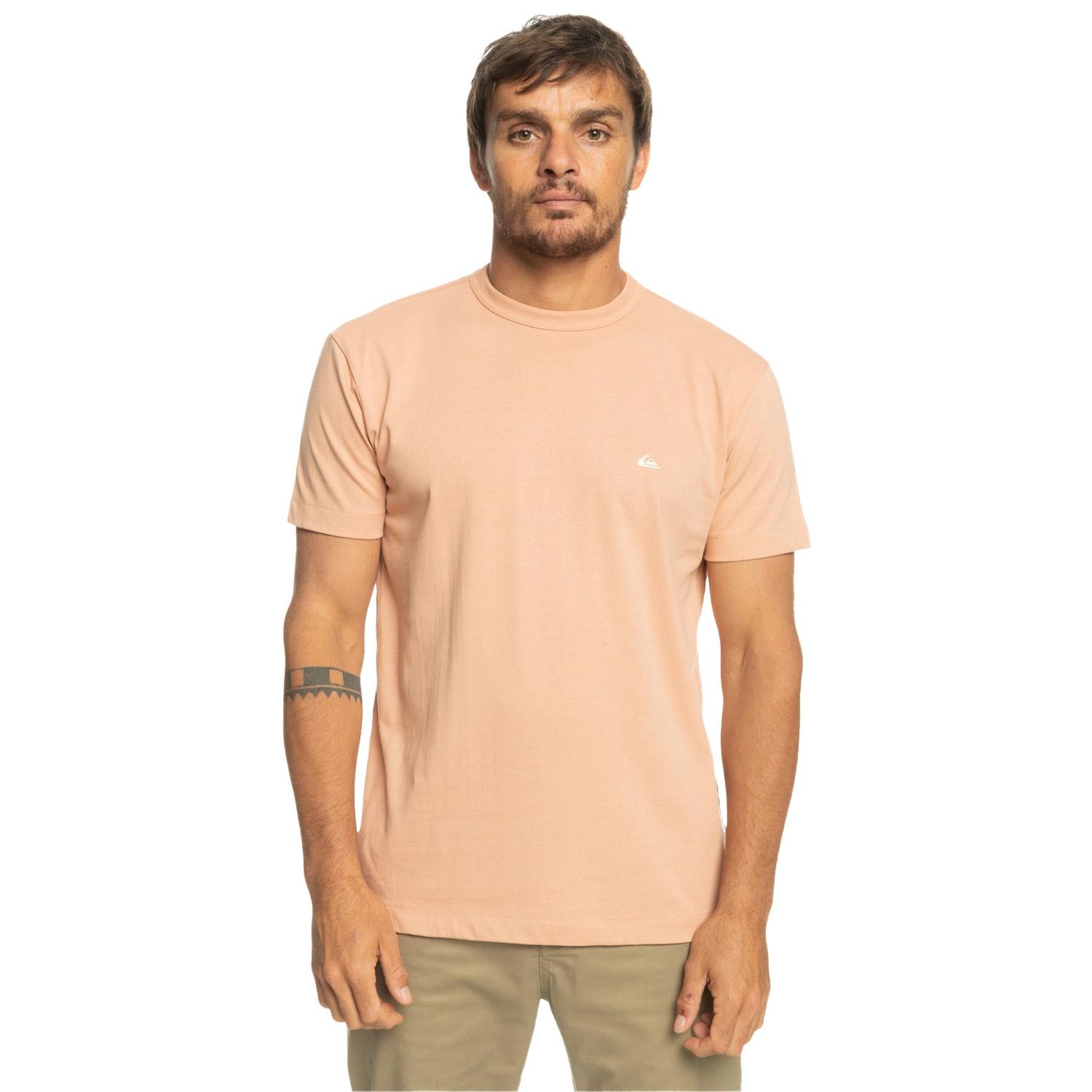 Quiksilver Essentials Erkek Kahverengi Tişört