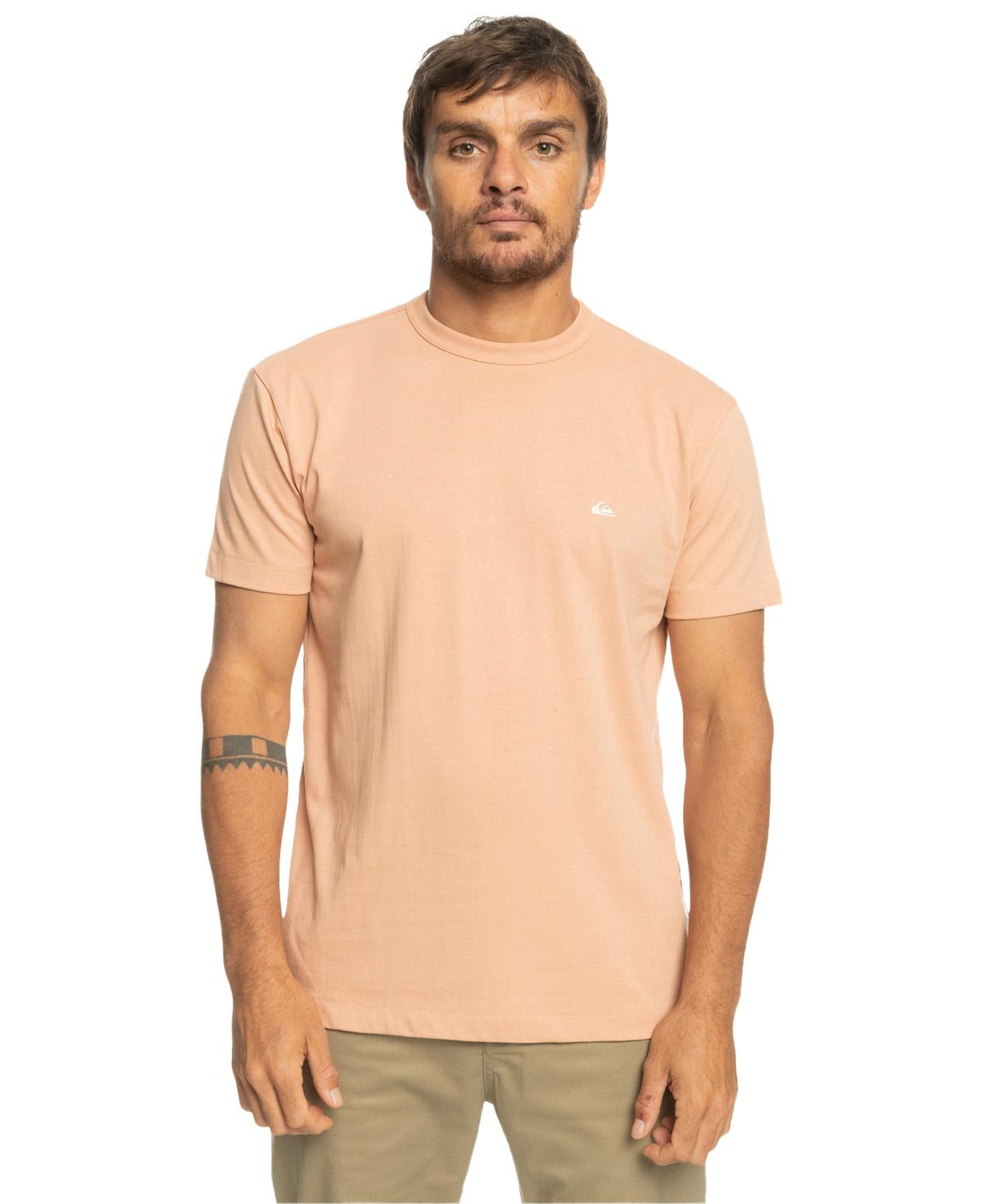 Quiksilver Essentials Erkek Kahverengi Tişört