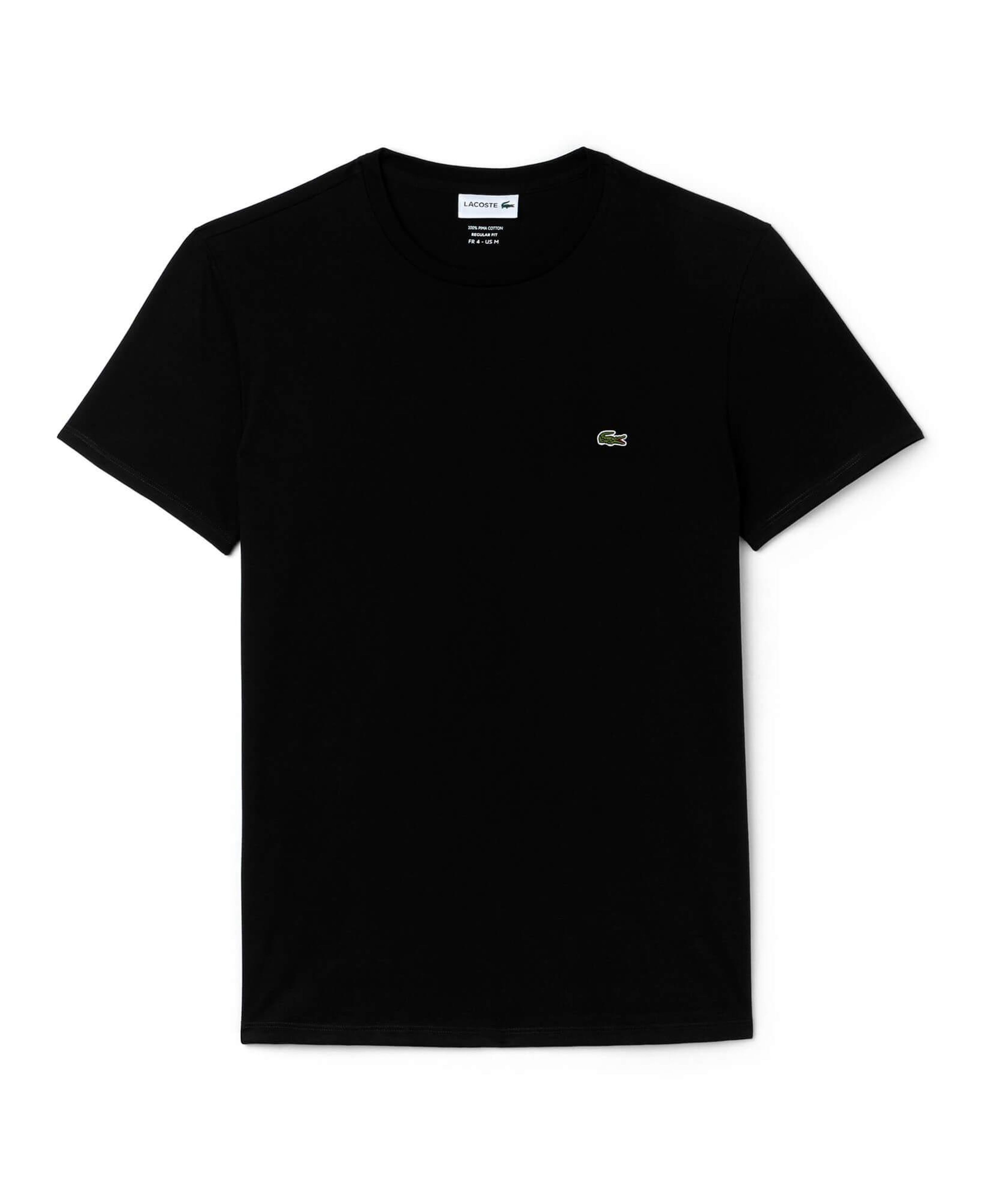 Lacoste Erkek Regular Fit Bisiklet Yaka Siyah T-Shirt