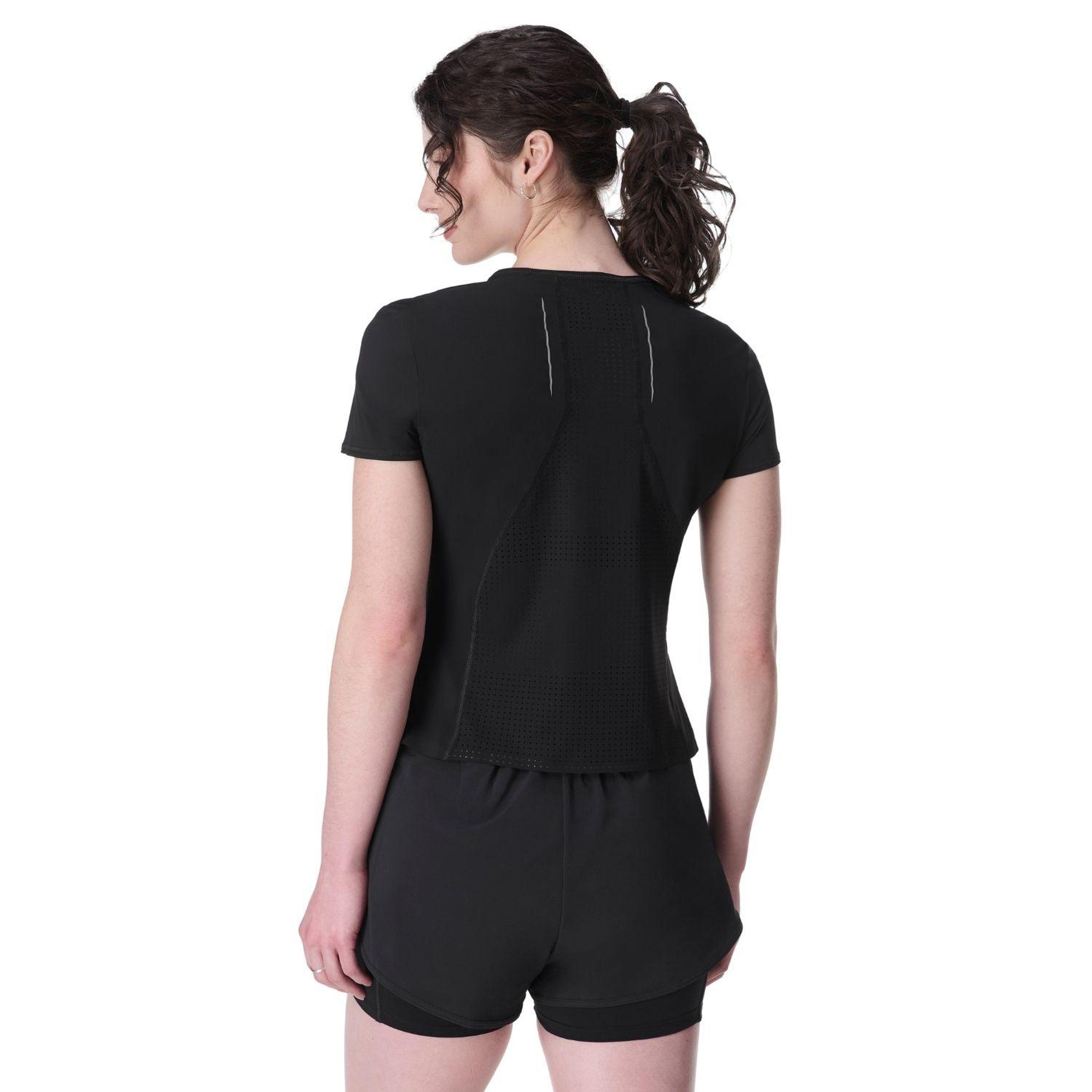 Sweaty Betty Zero Gravity Race Fit Tee Kadın Siyah Koşu Tişört
