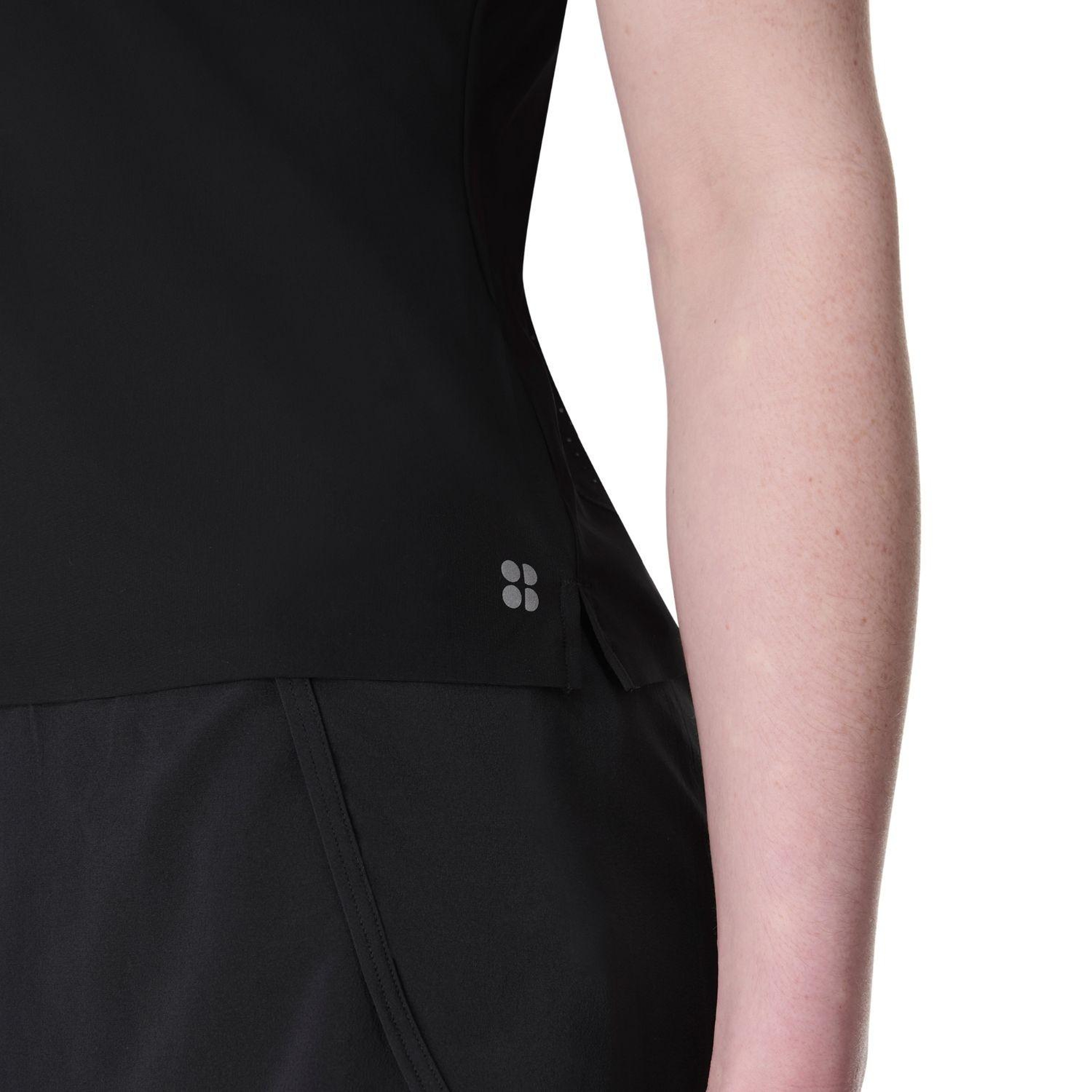 Sweaty Betty Zero Gravity Race Fit Tee Kadın Siyah Koşu Tişört